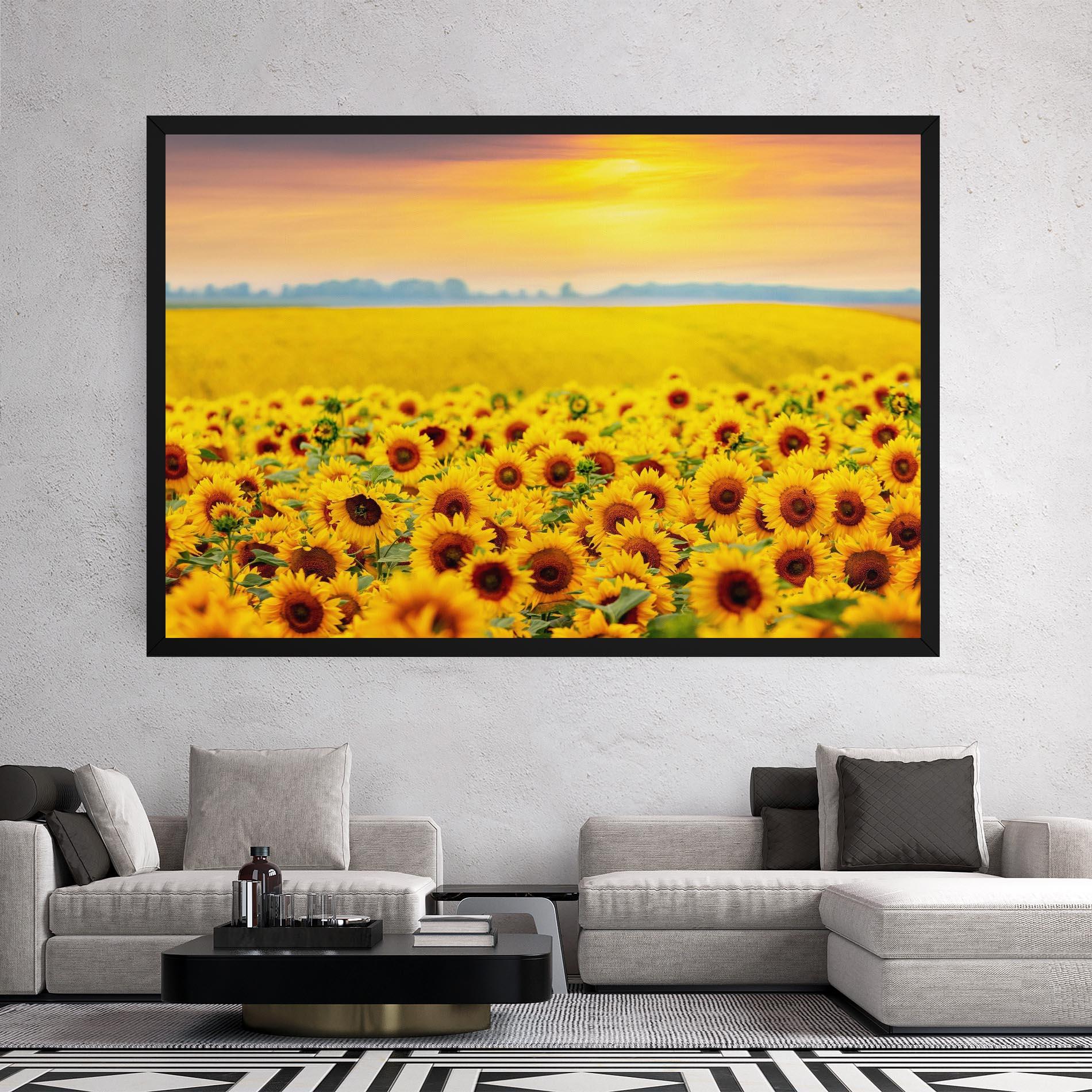 Tablou Canvas Yellow Sunflowers mockup 2