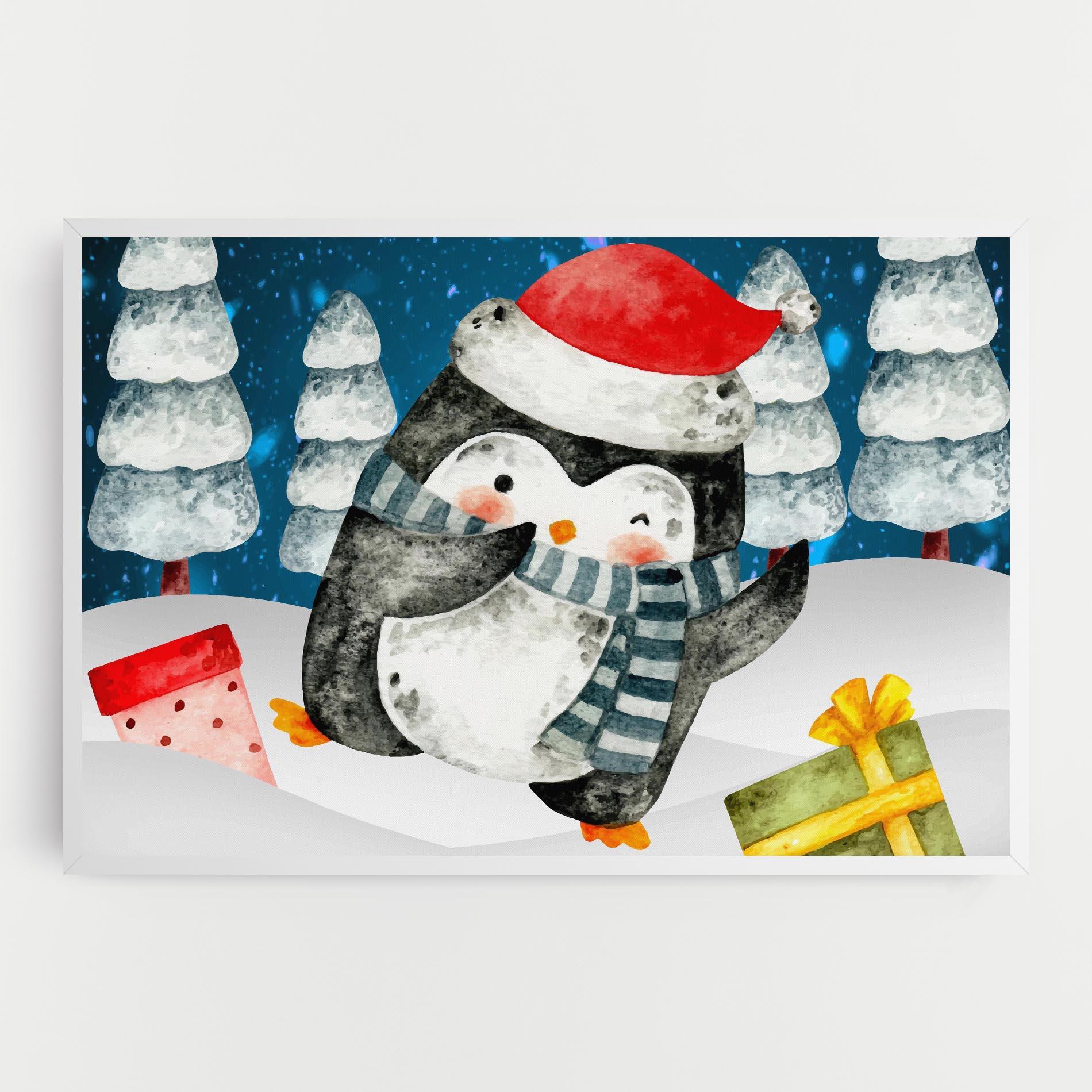Tablou Canvas Blue Pinguin mockup 0