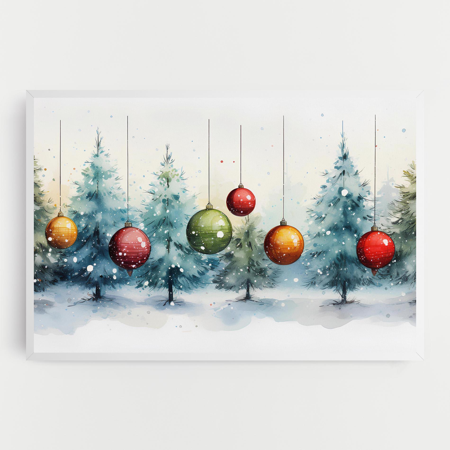 Tablou Canvas Christmas Tree Painting mockup 0