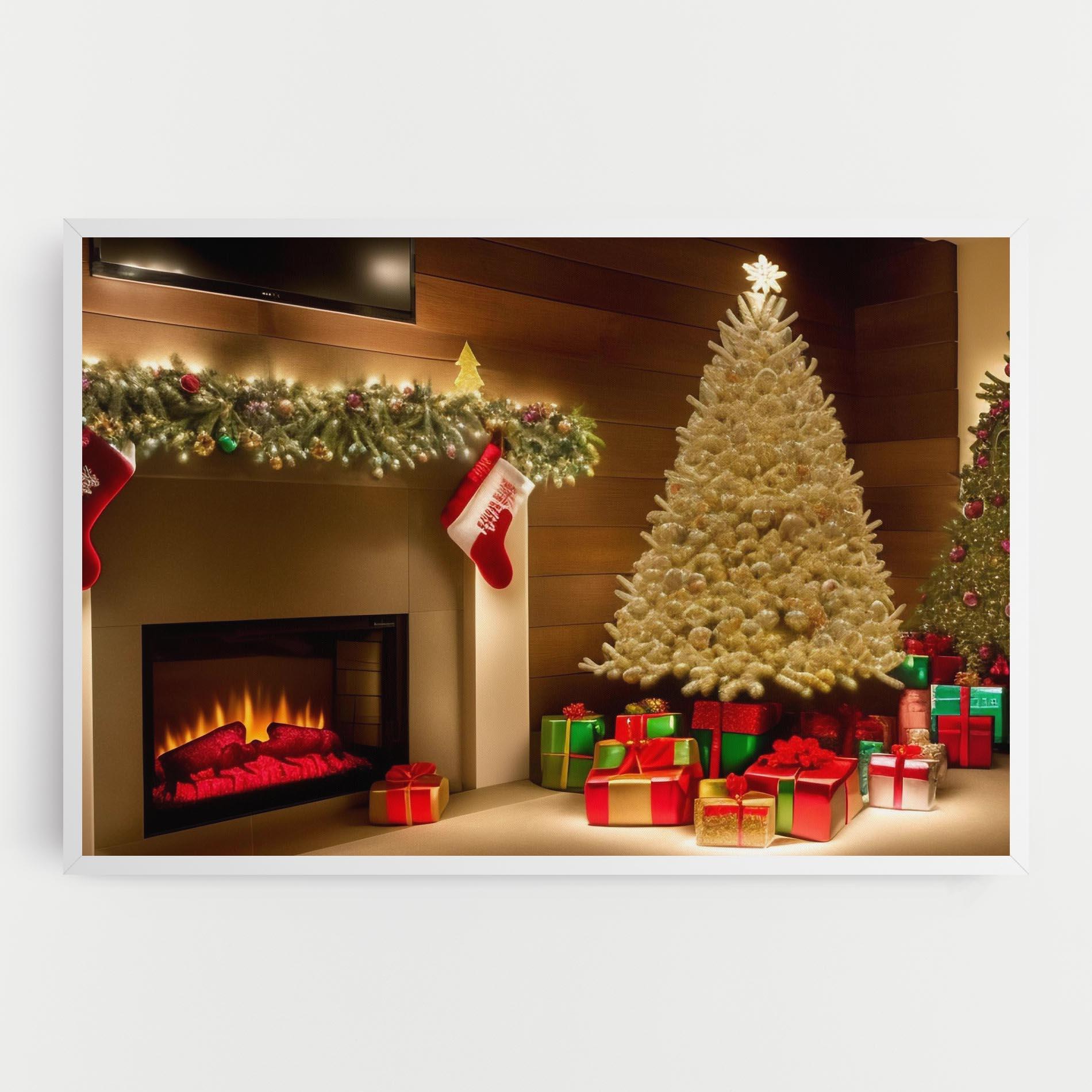 Tablou Canvas Decorated Christmas Tree mockup 0