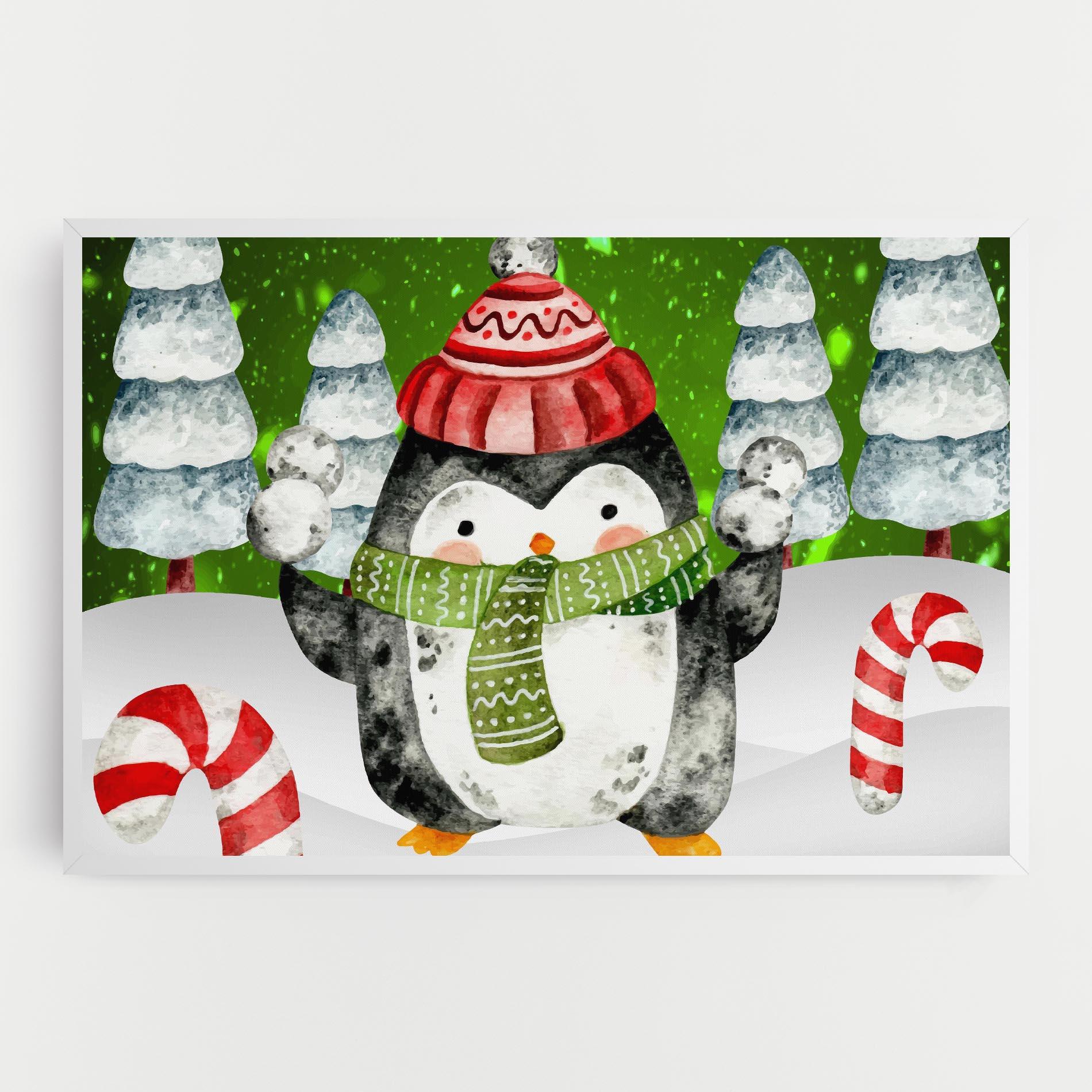 Tablou Canvas Green Pinguin mockup 0