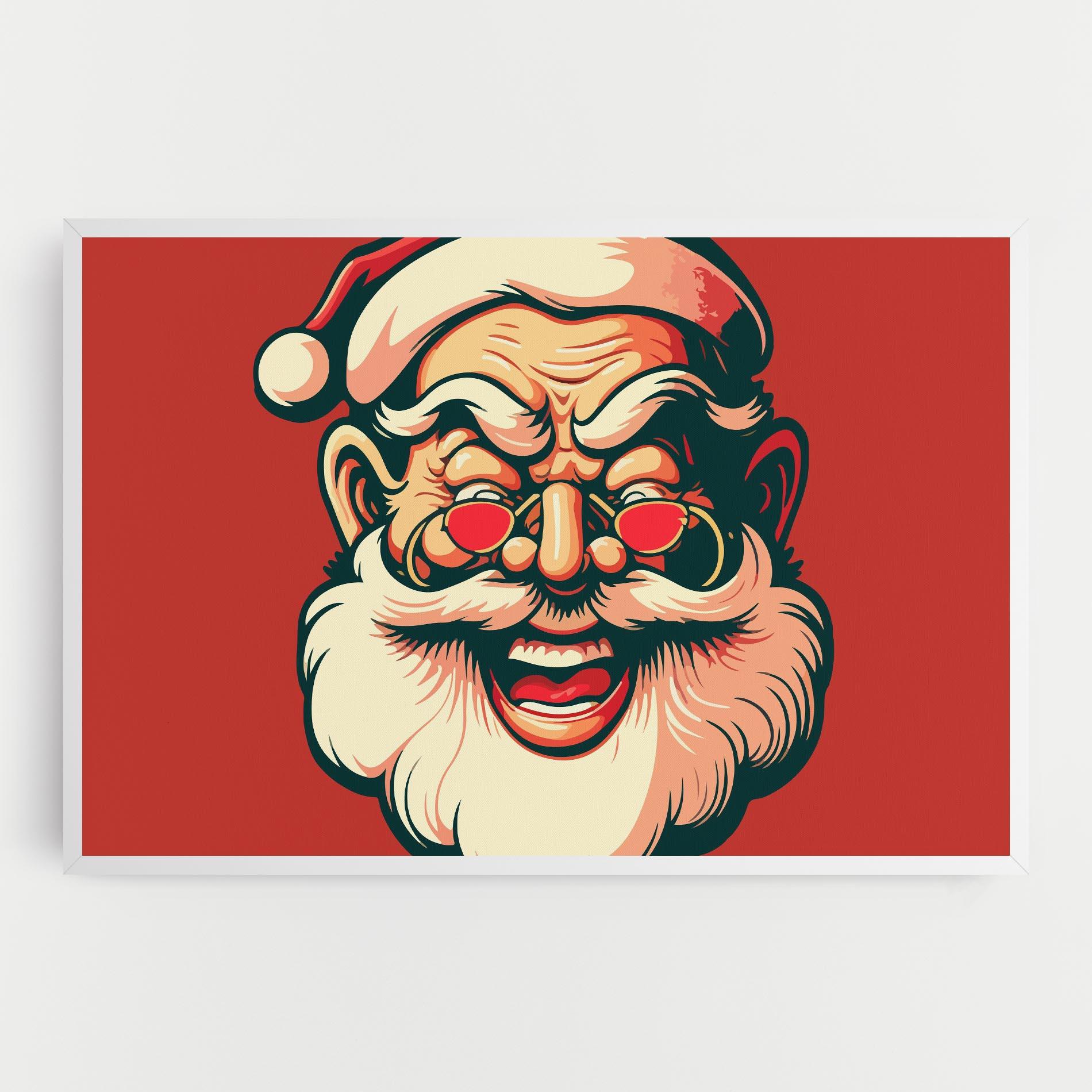Tablou Canvas Santa Crazy Smile mockup 0