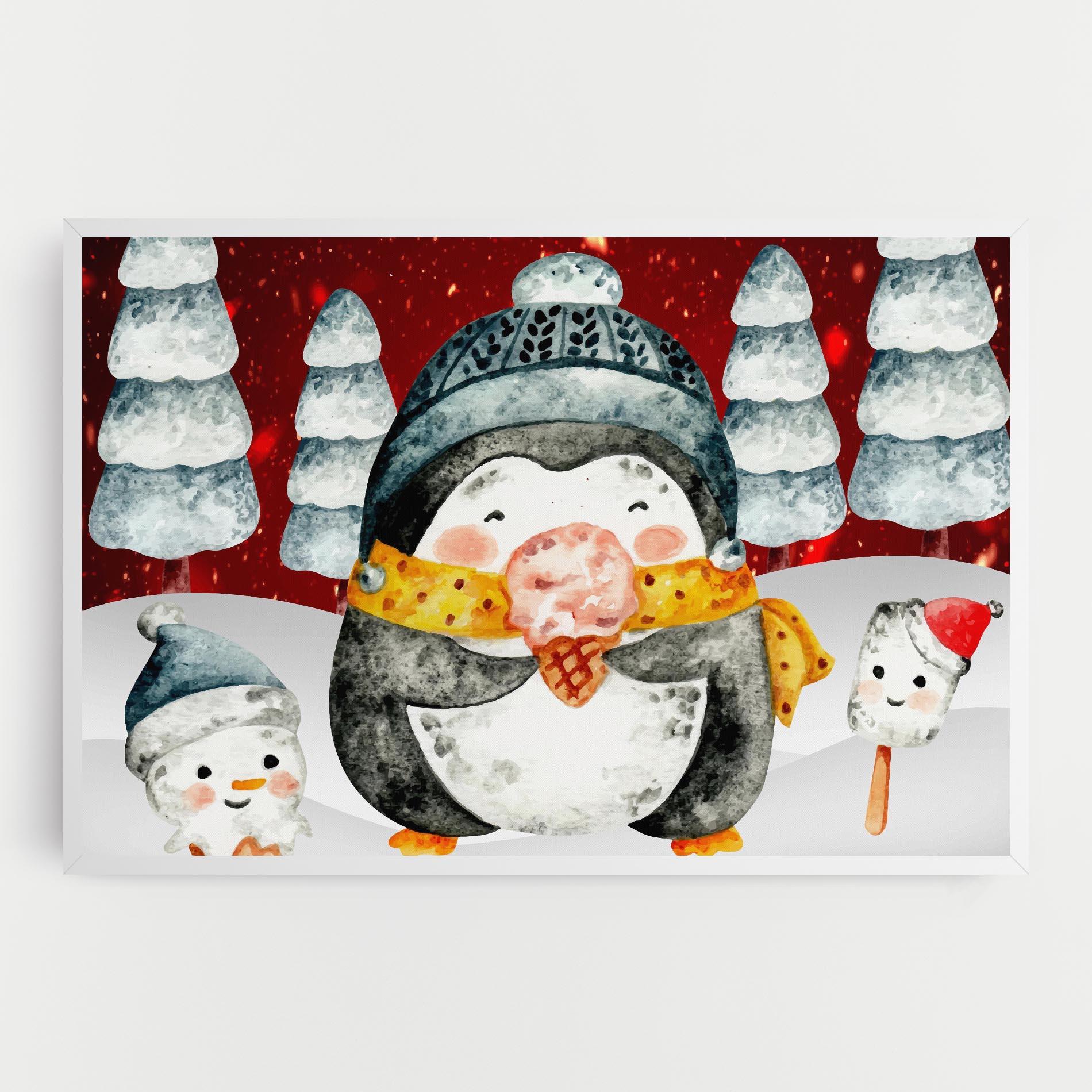 Tablou Canvas Yellow Pinguin mockup 0