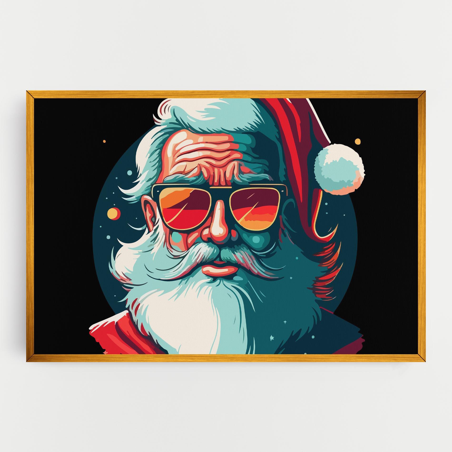 Tablou Canvas Color Glasses Santa mockup 0
