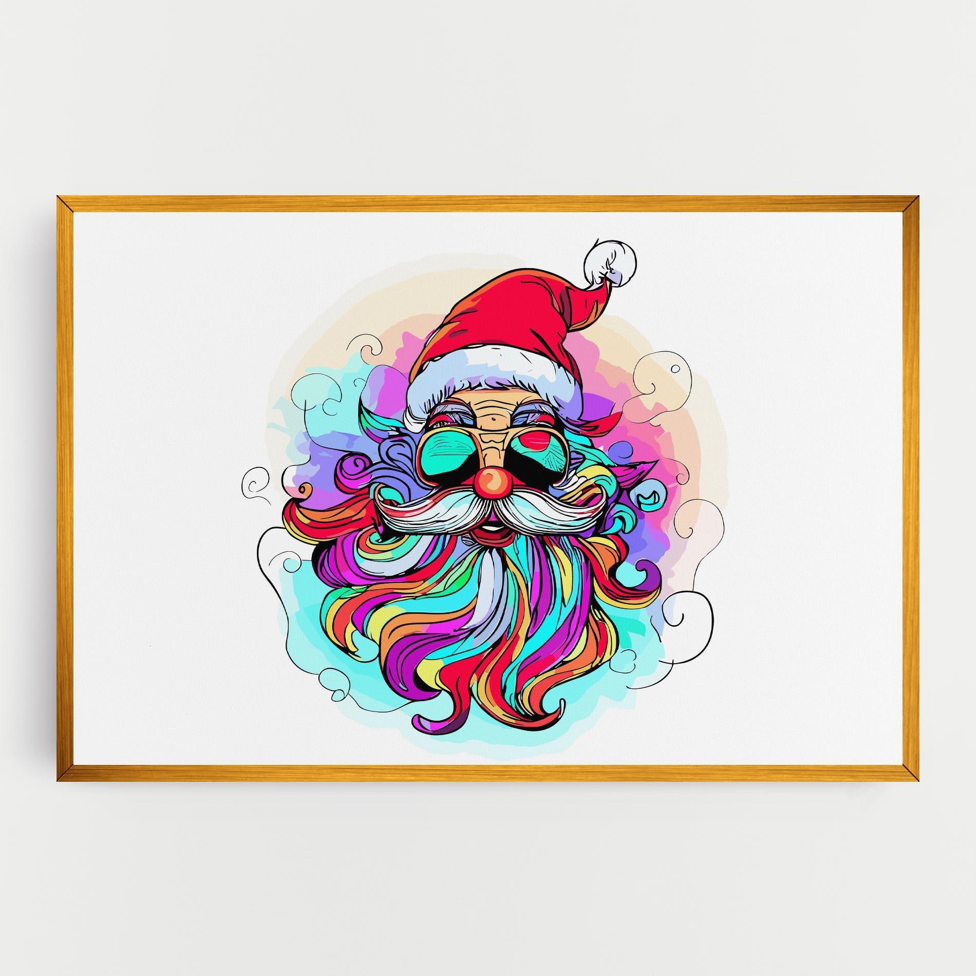Tablou Canvas Colorful Santa mockup 0