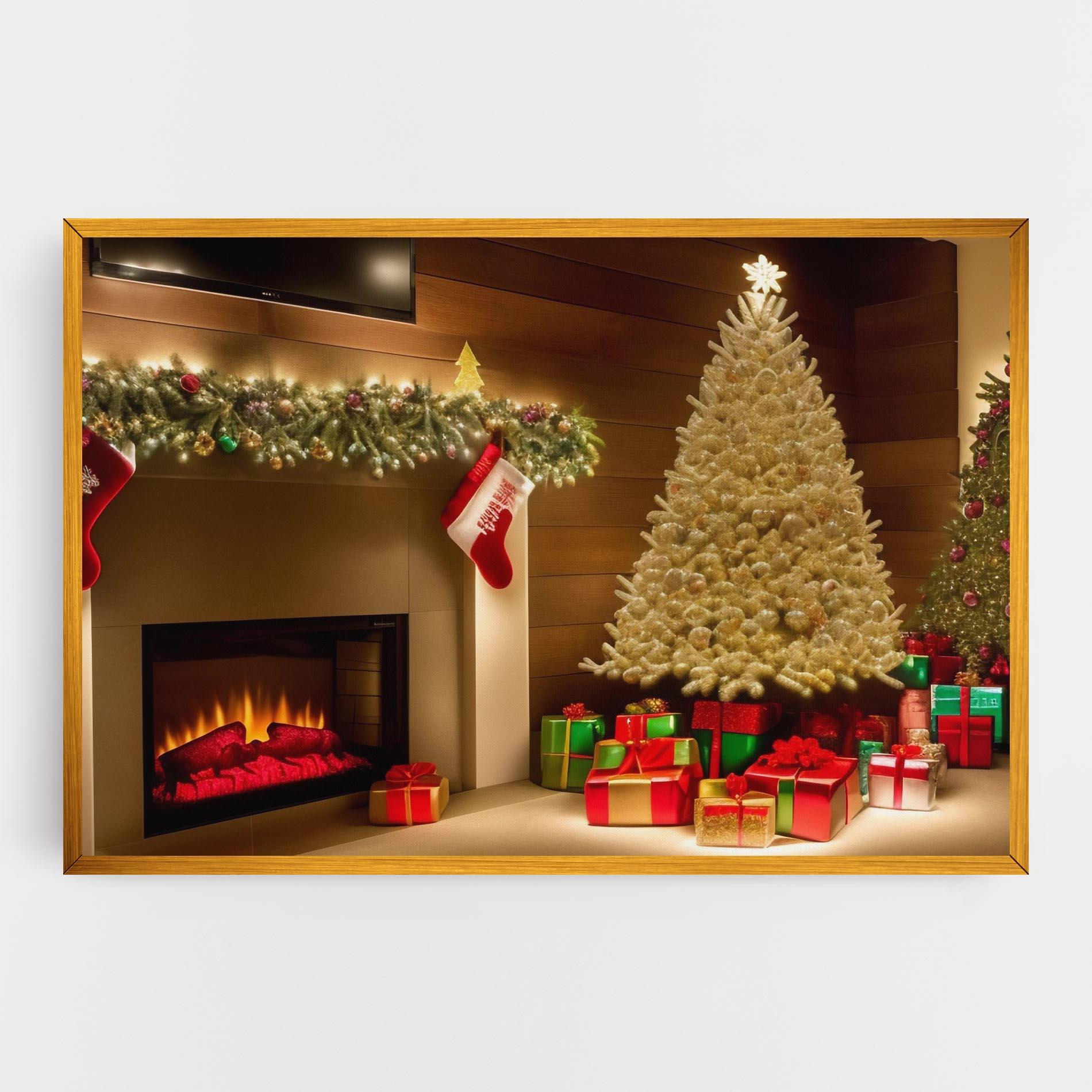 Tablou Canvas Decorated Christmas Tree mockup 0