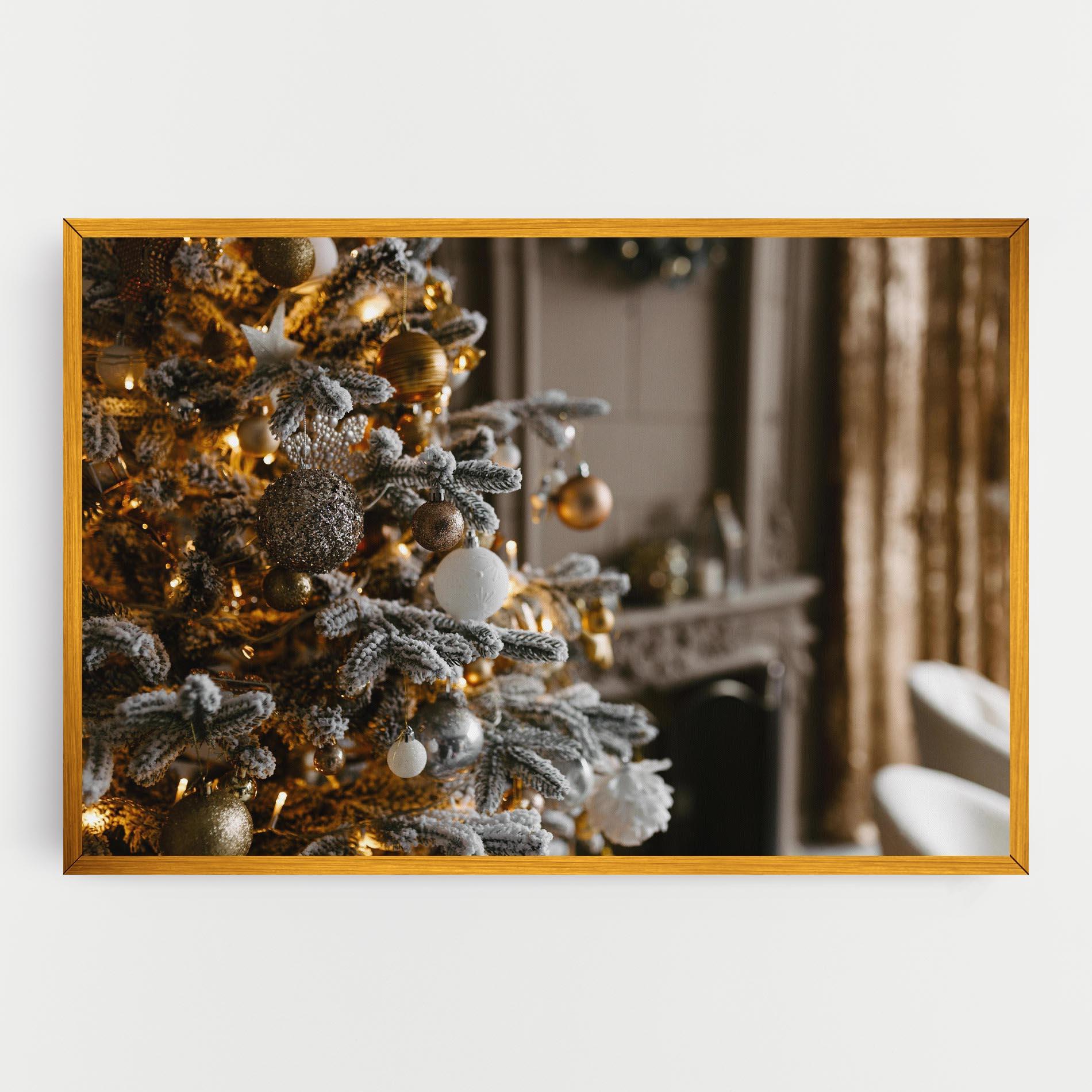 Tablou Canvas Gold Christmas Decorations mockup 0