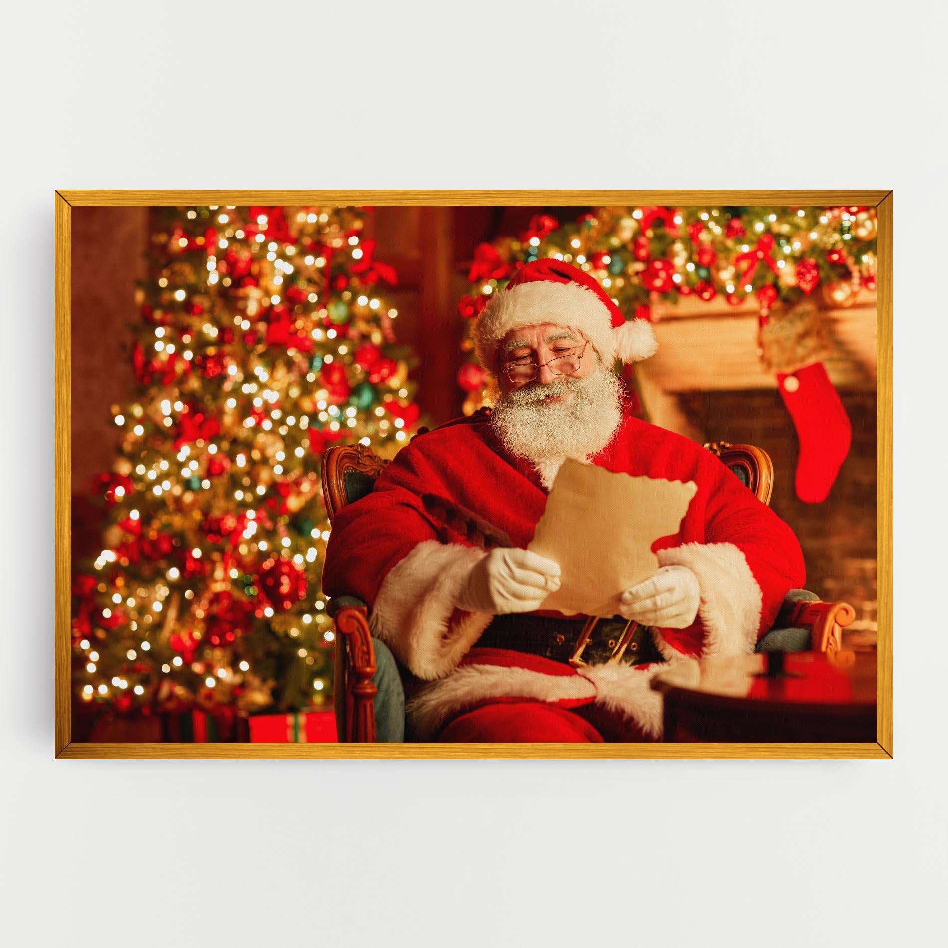 Tablou Canvas Reading Christmas Letter mockup 0