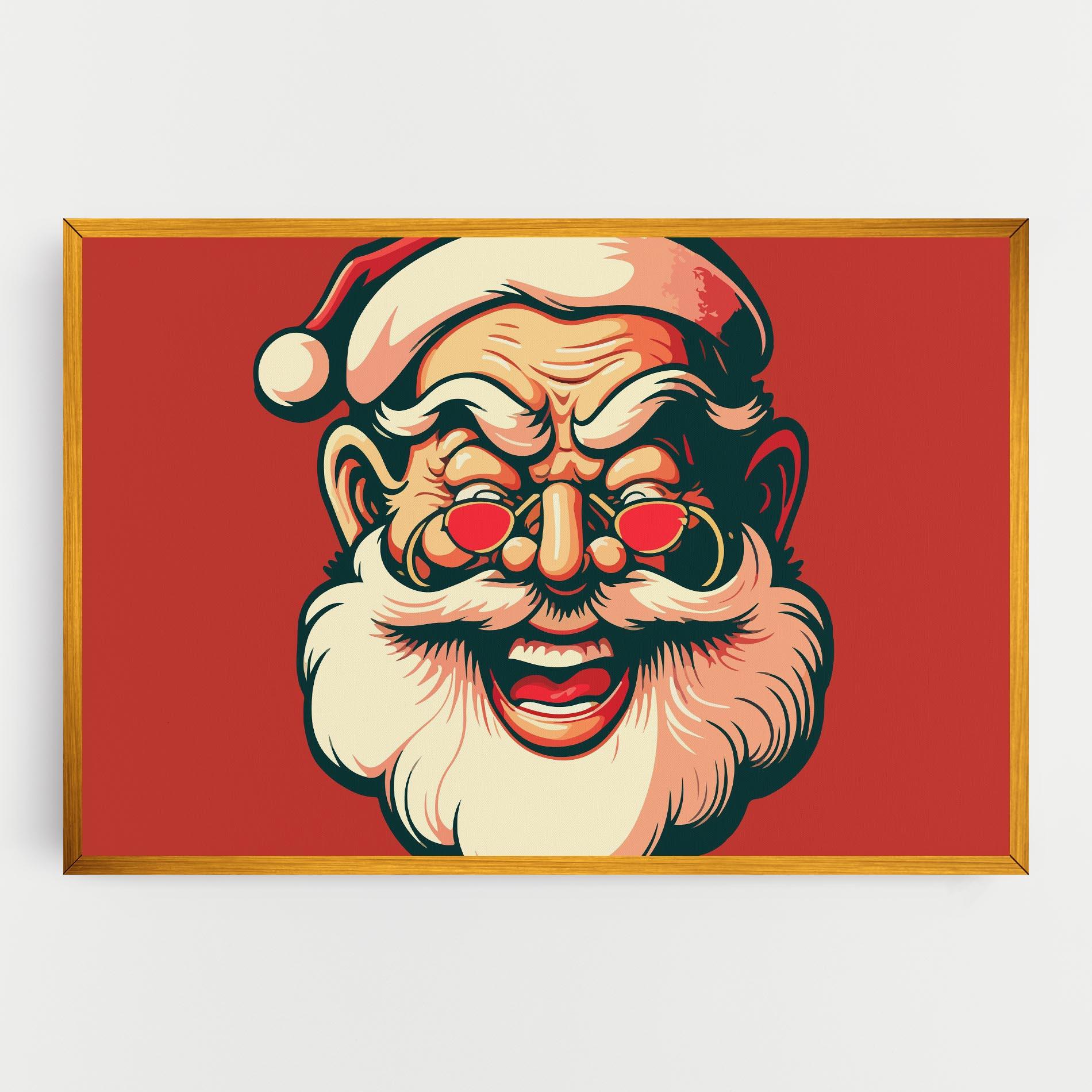 Tablou Canvas Santa Crazy Smile mockup 0