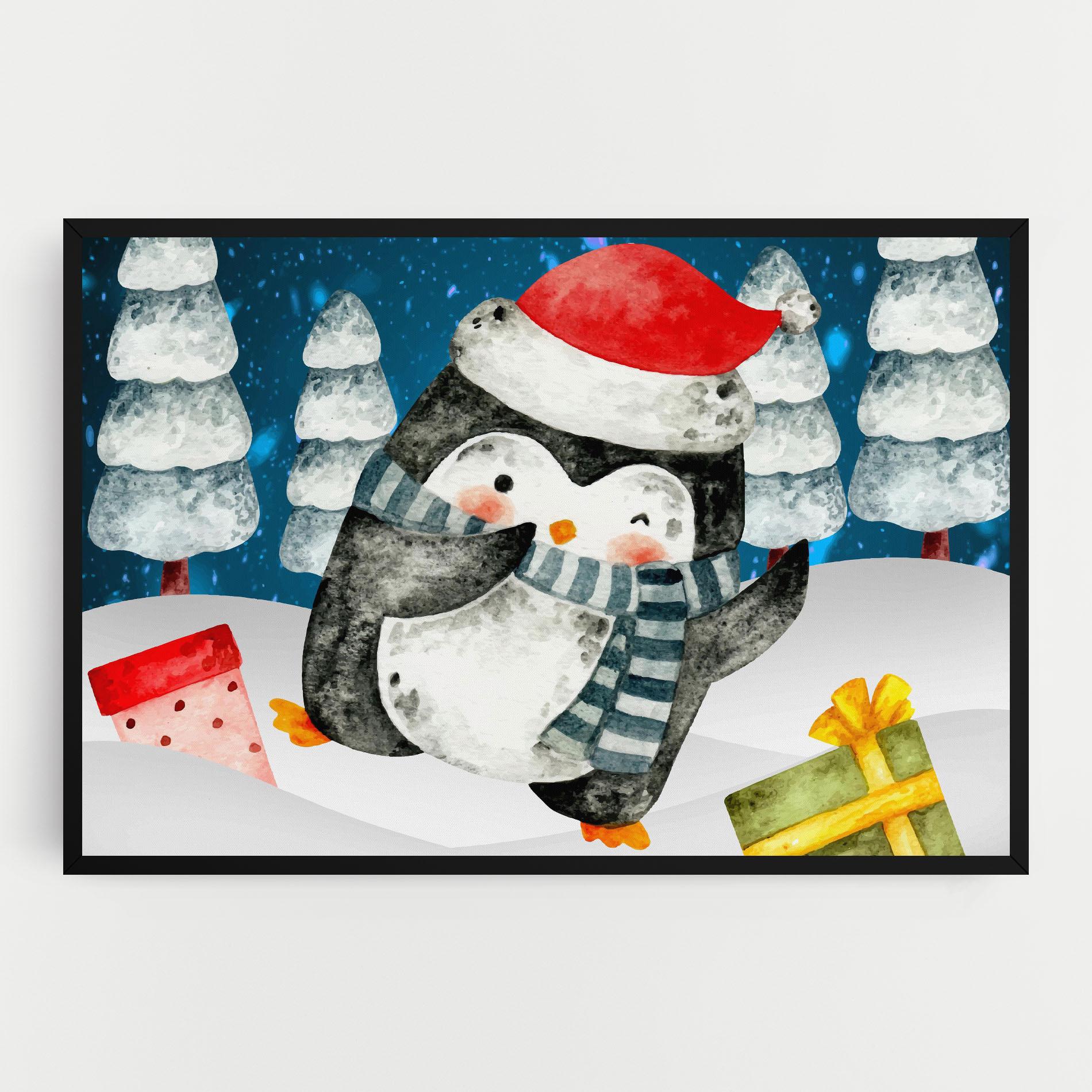 Tablou Canvas Blue Pinguin mockup 0