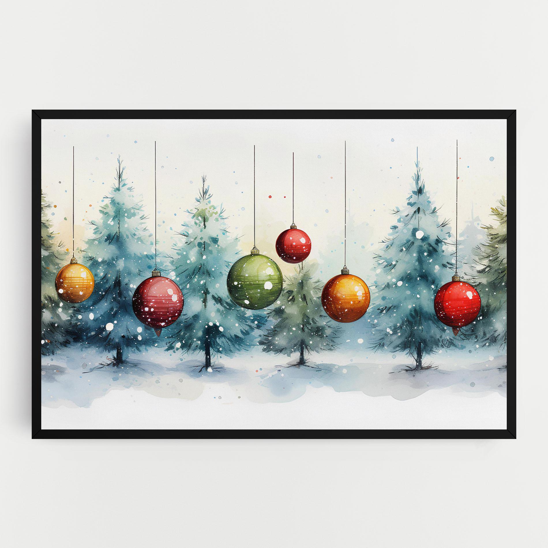 Tablou Canvas Christmas Tree Painting mockup 0