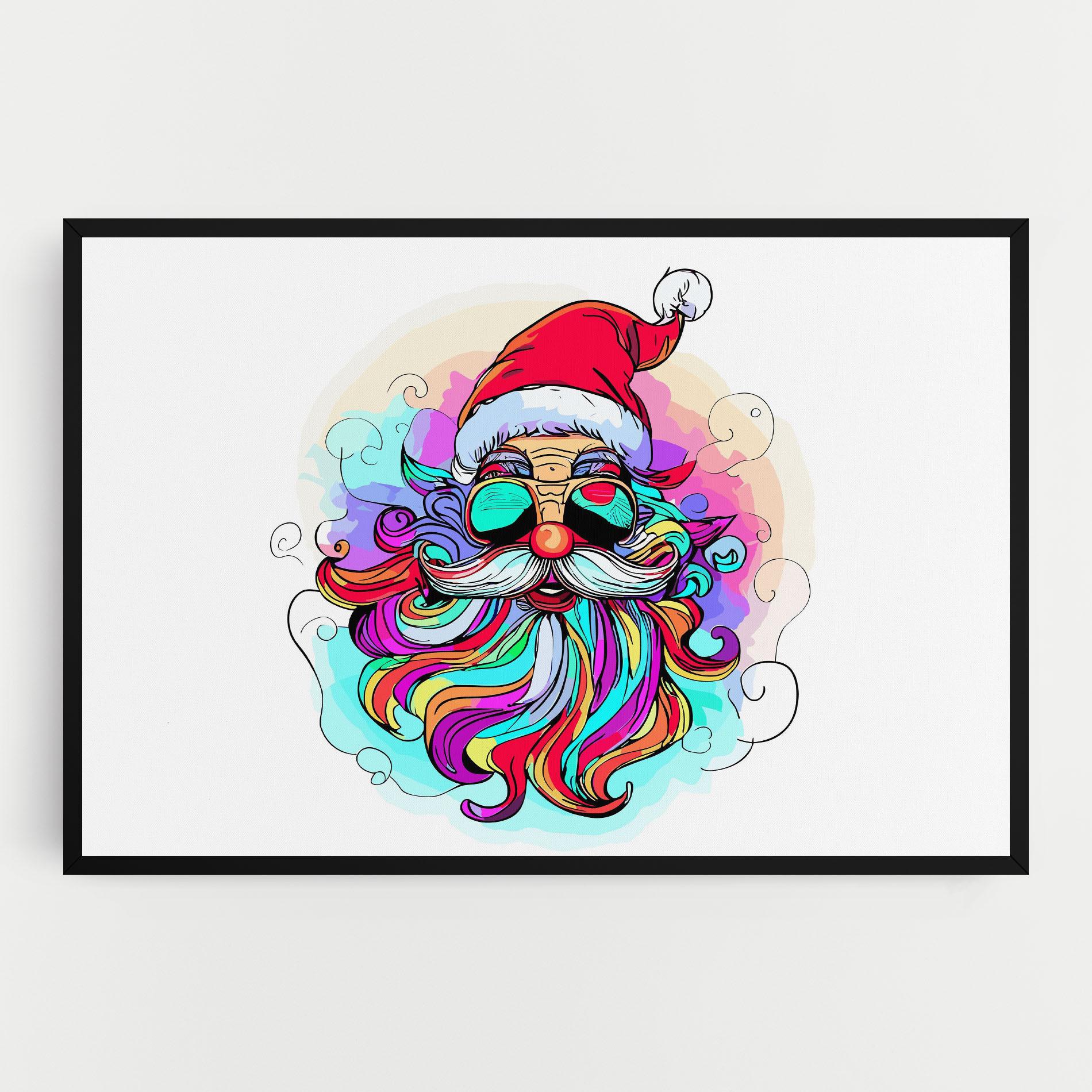 Tablou Canvas Colorful Santa mockup 0