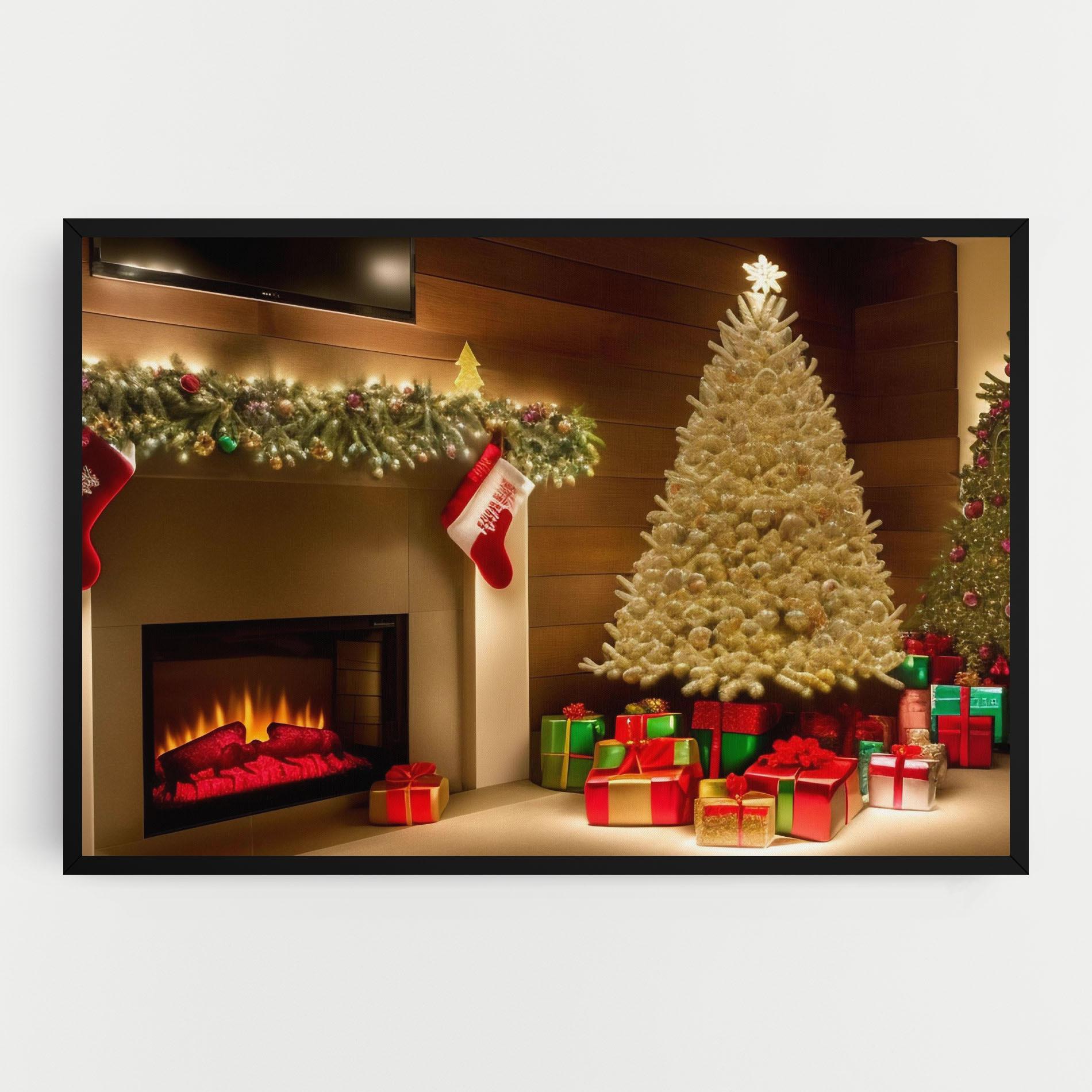 Tablou Canvas Decorated Christmas Tree mockup 0