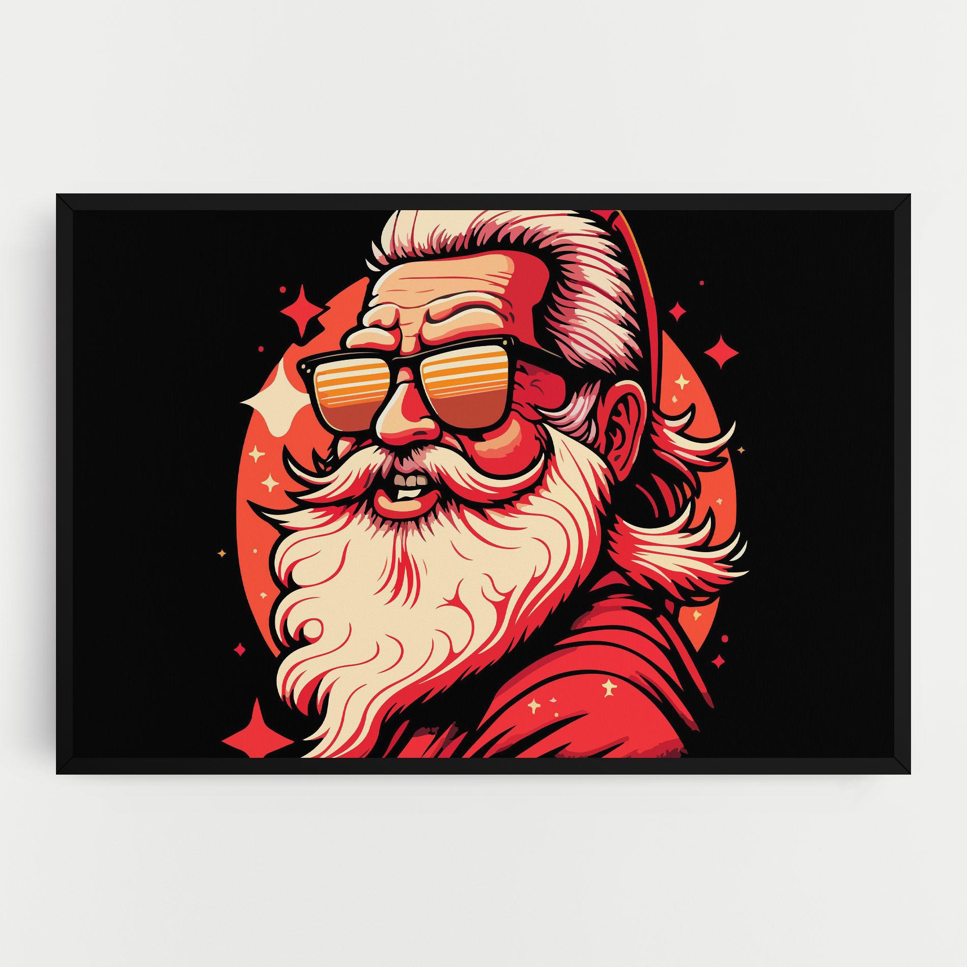 Tablou Canvas Glasses Santa mockup 0
