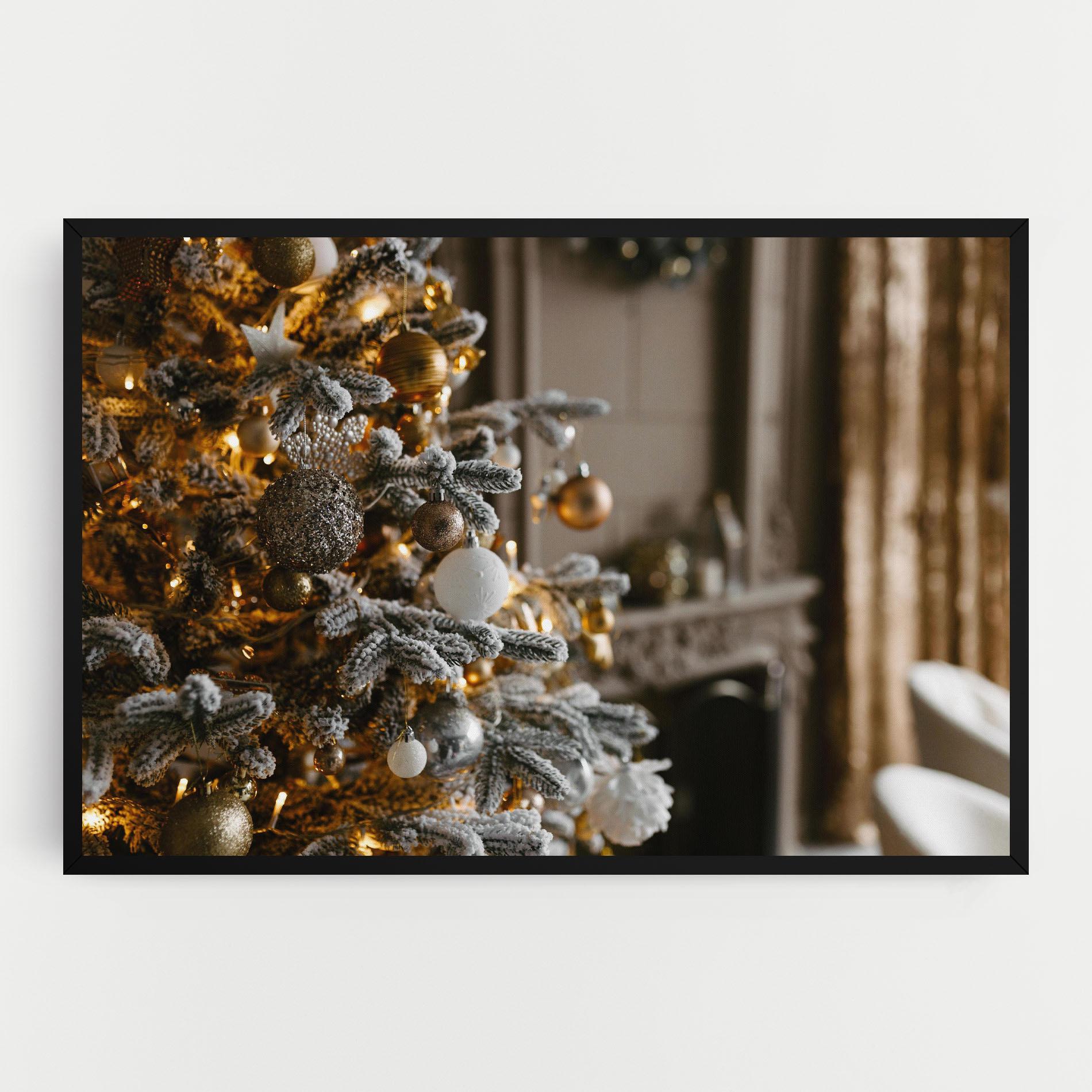 Tablou Canvas Gold Christmas Decorations mockup 0