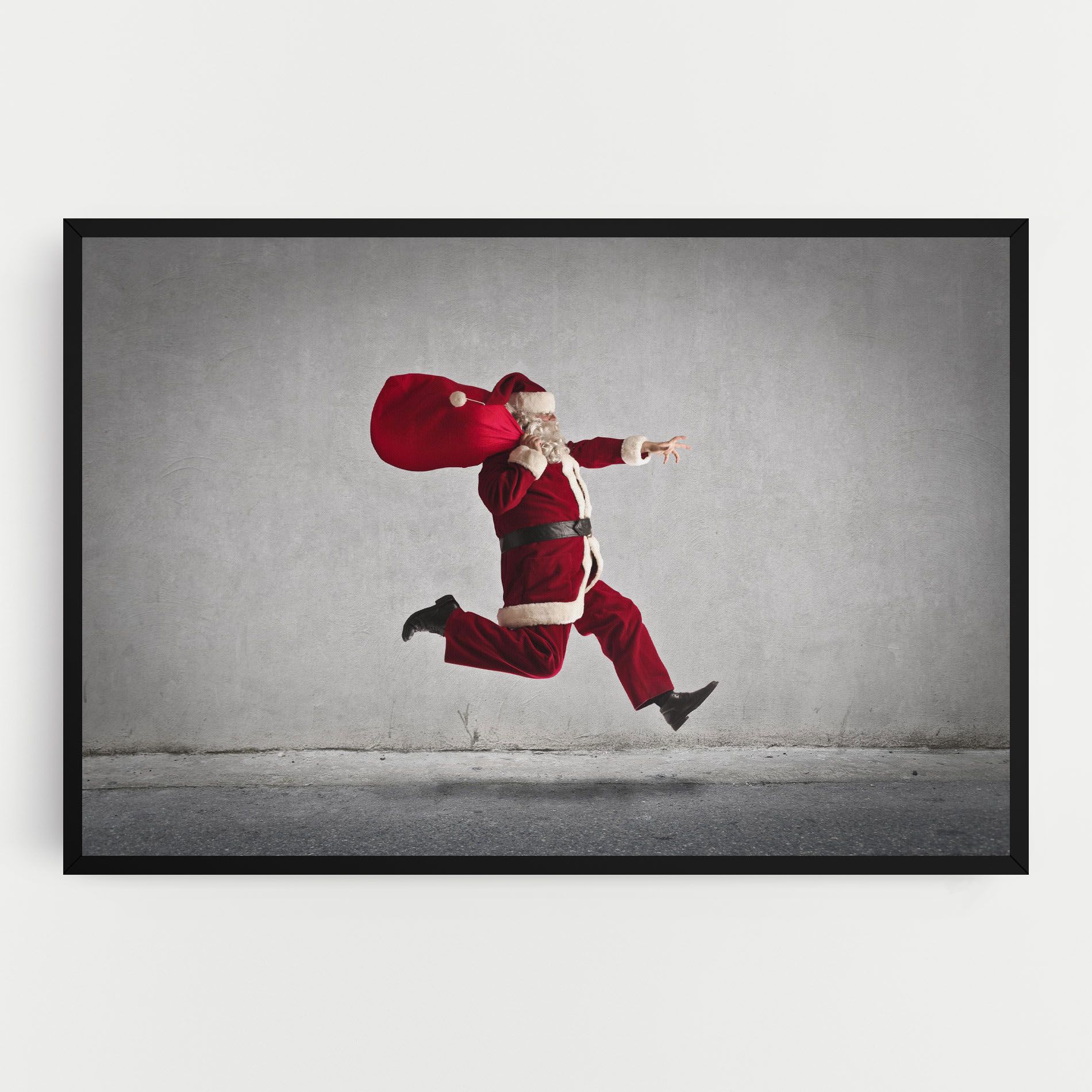 Santa Claus Jumping mockup 0