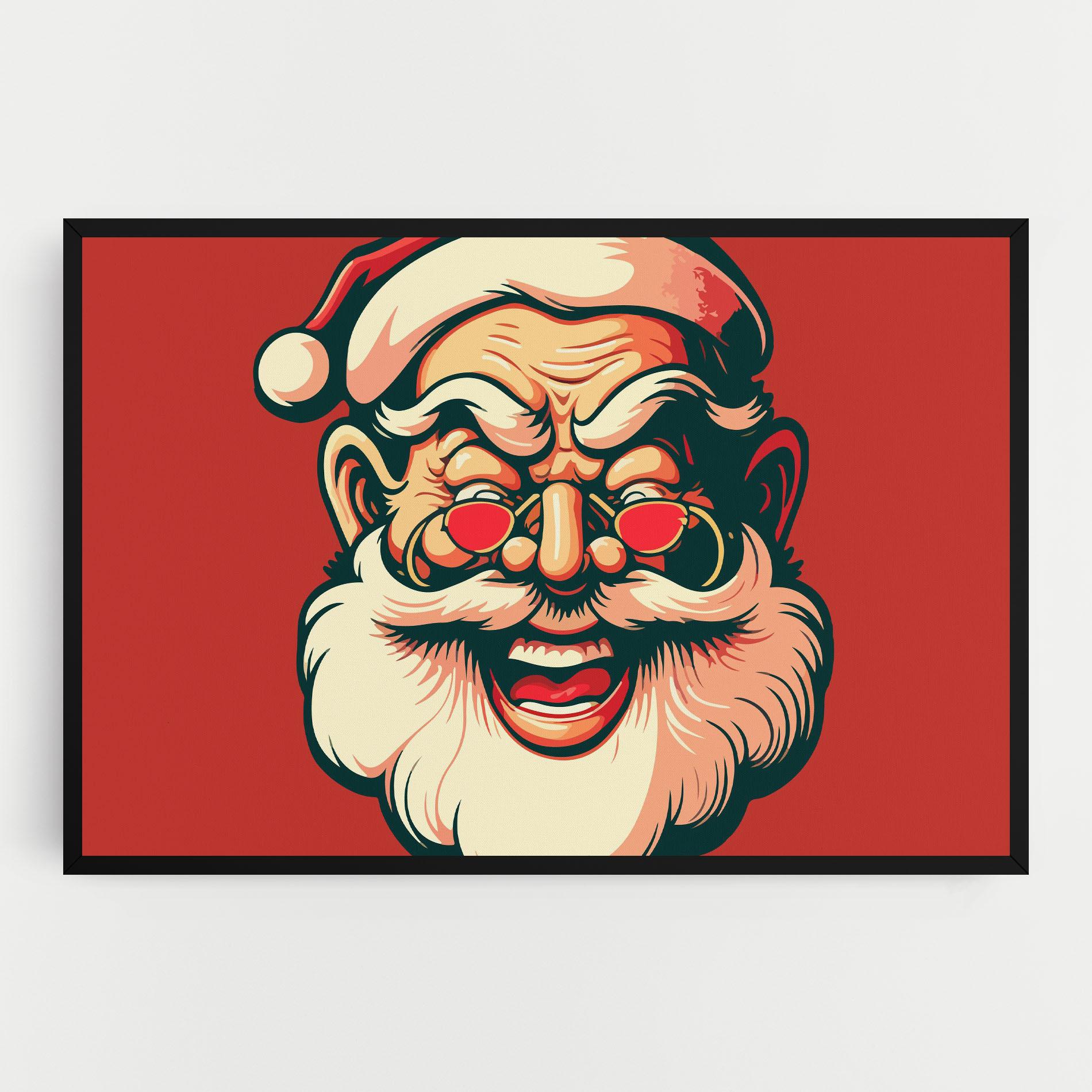 Tablou Canvas Santa Crazy Smile mockup 0