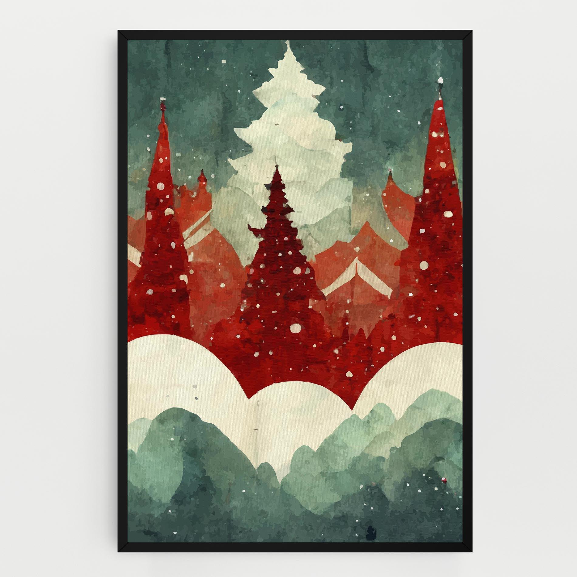 Tablou Canvas Christmas Landscape mockup 0