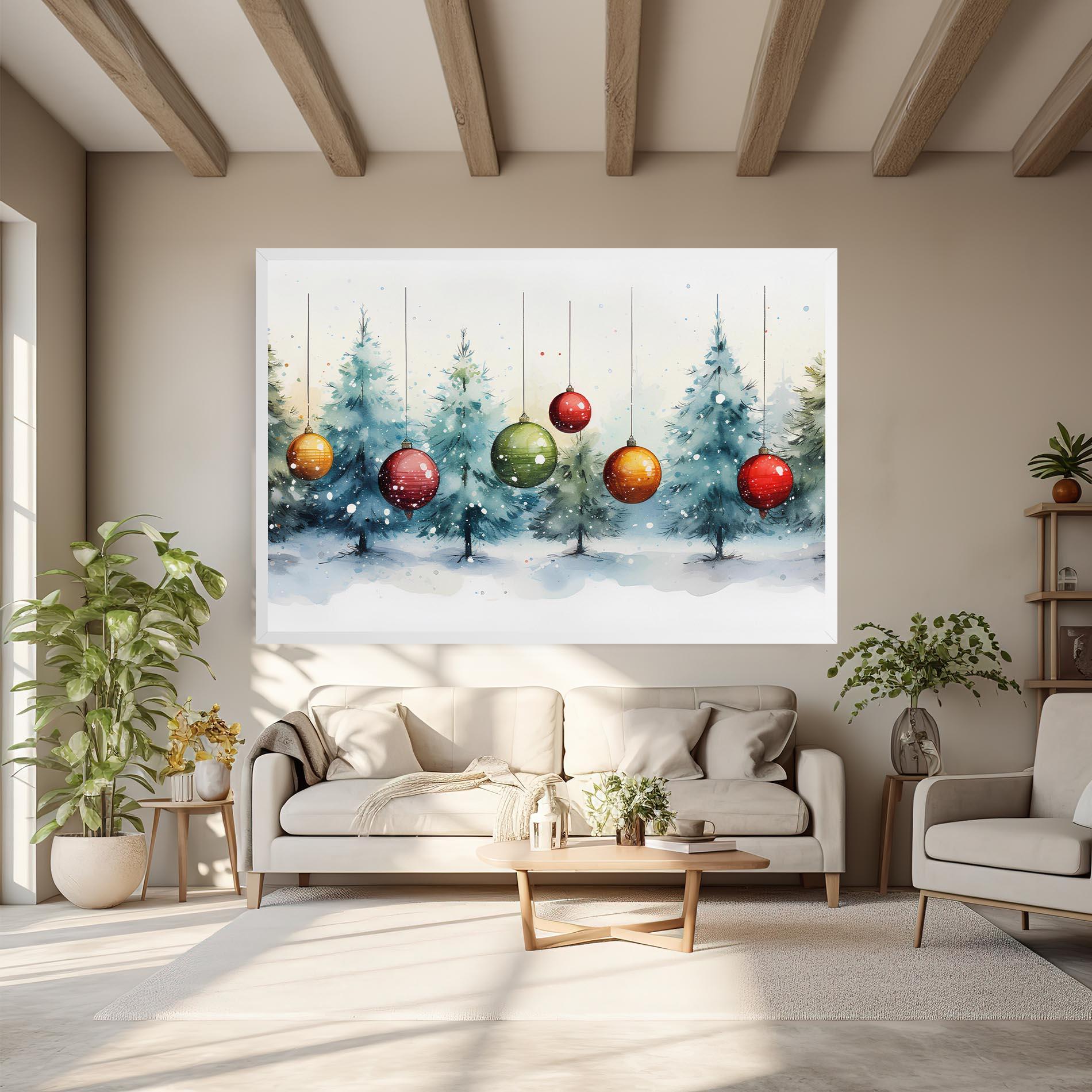 Tablou Canvas Christmas Tree Painting mockup 6