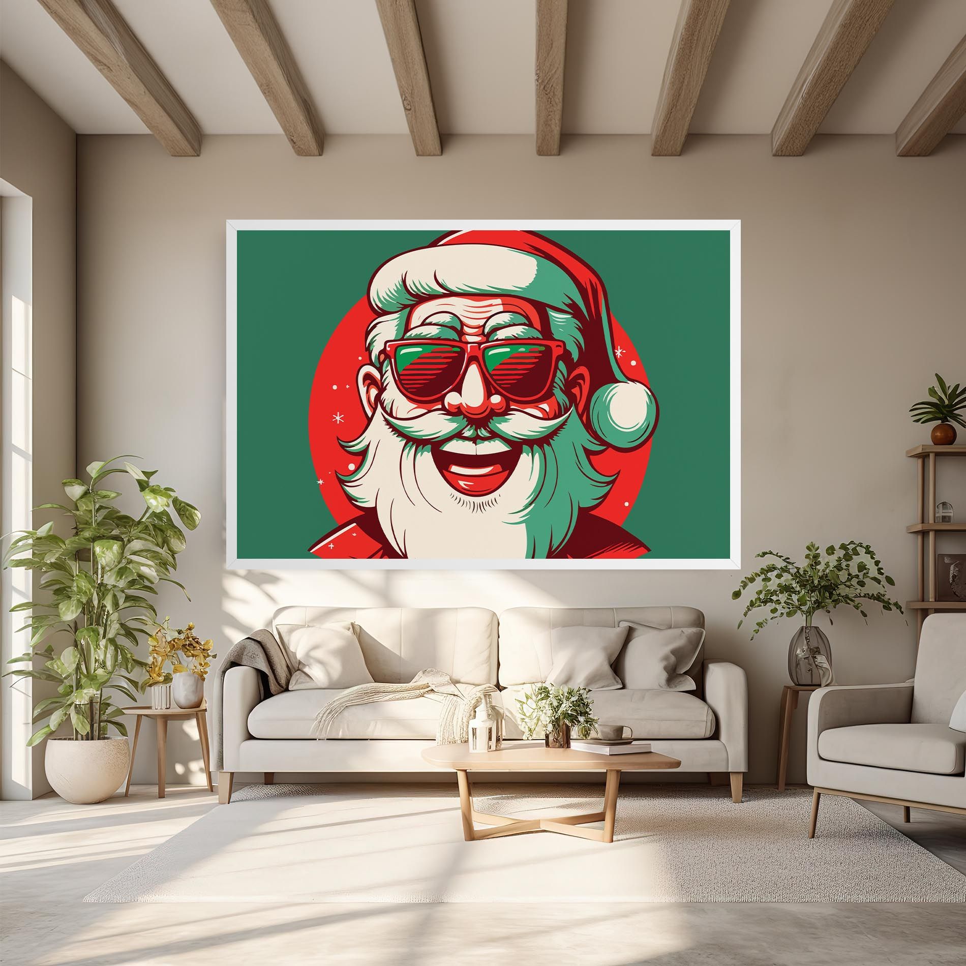 Crazy Smile Santa mockup 6