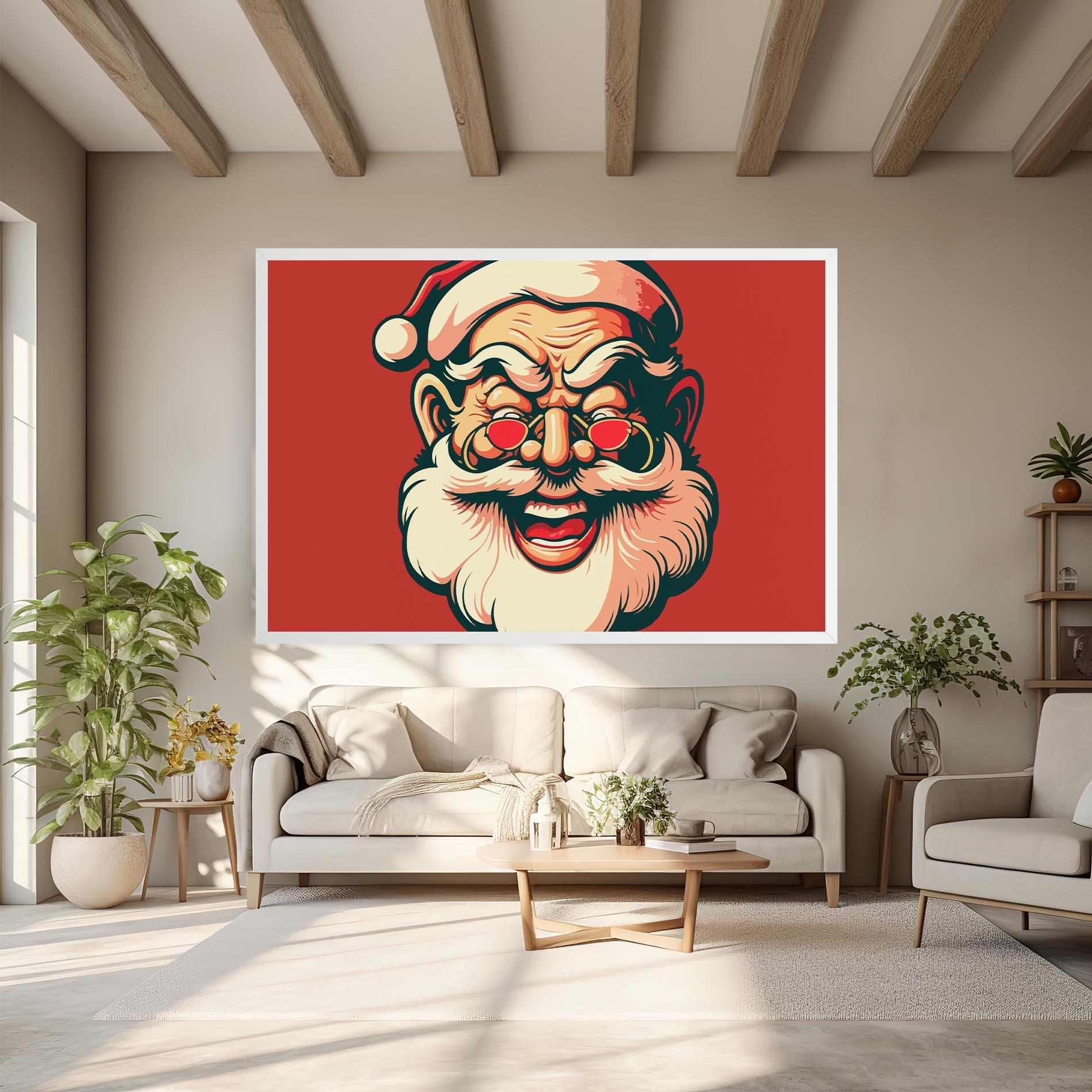 Tablou Canvas Santa Crazy Smile mockup 6
