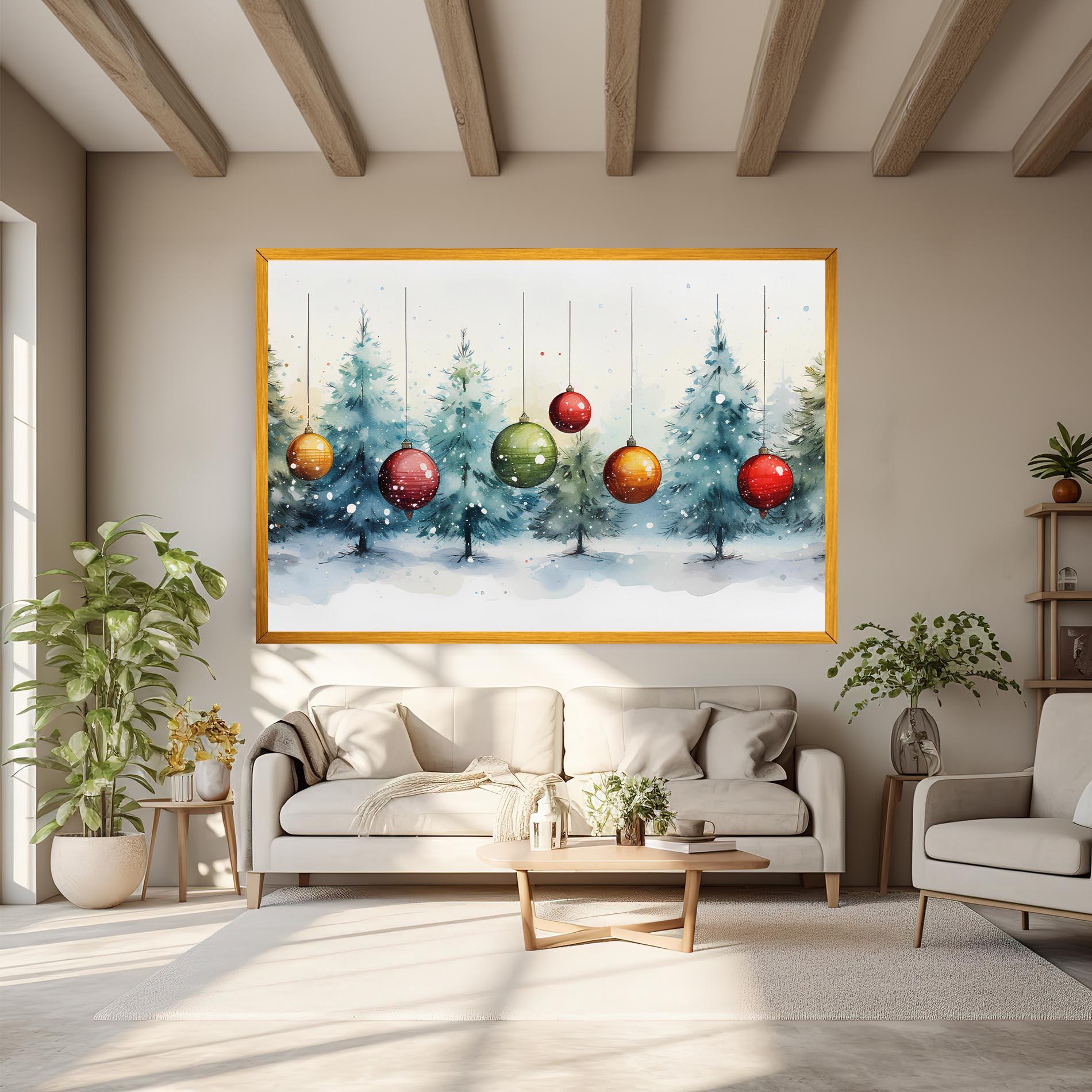 Tablou Canvas Christmas Tree Painting mockup 6