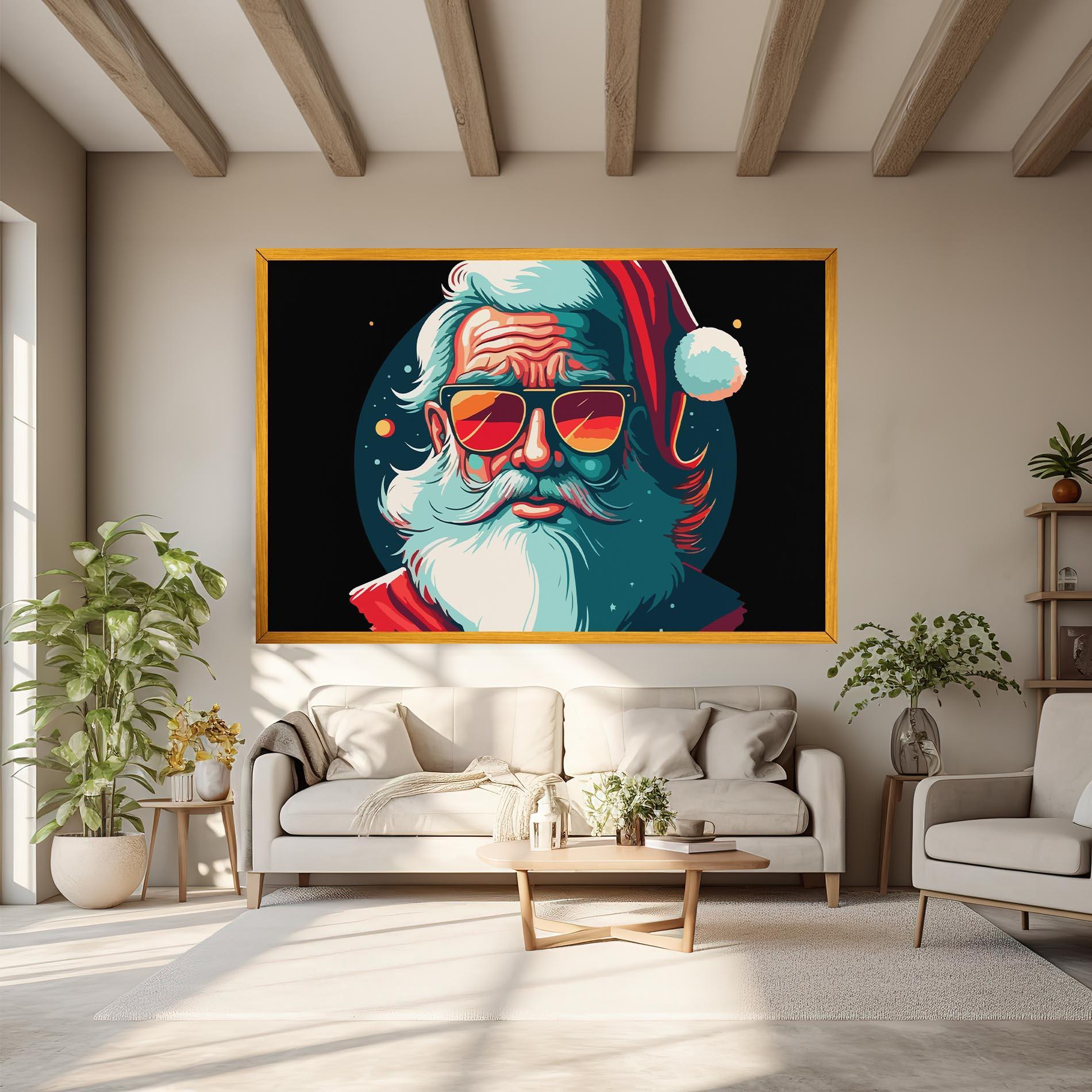 Tablou Canvas Color Glasses Santa mockup 6
