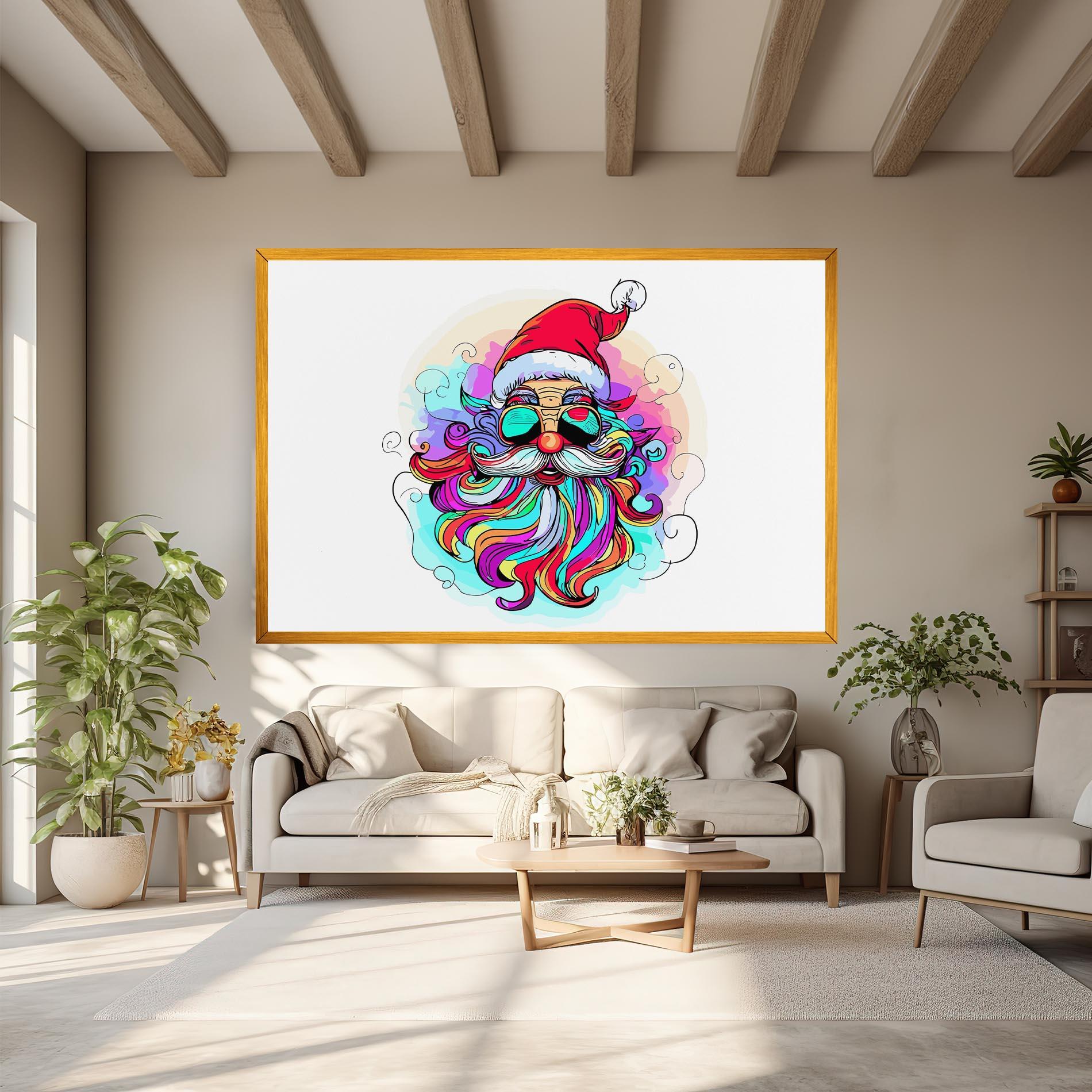 Tablou Canvas Colorful Santa mockup 6