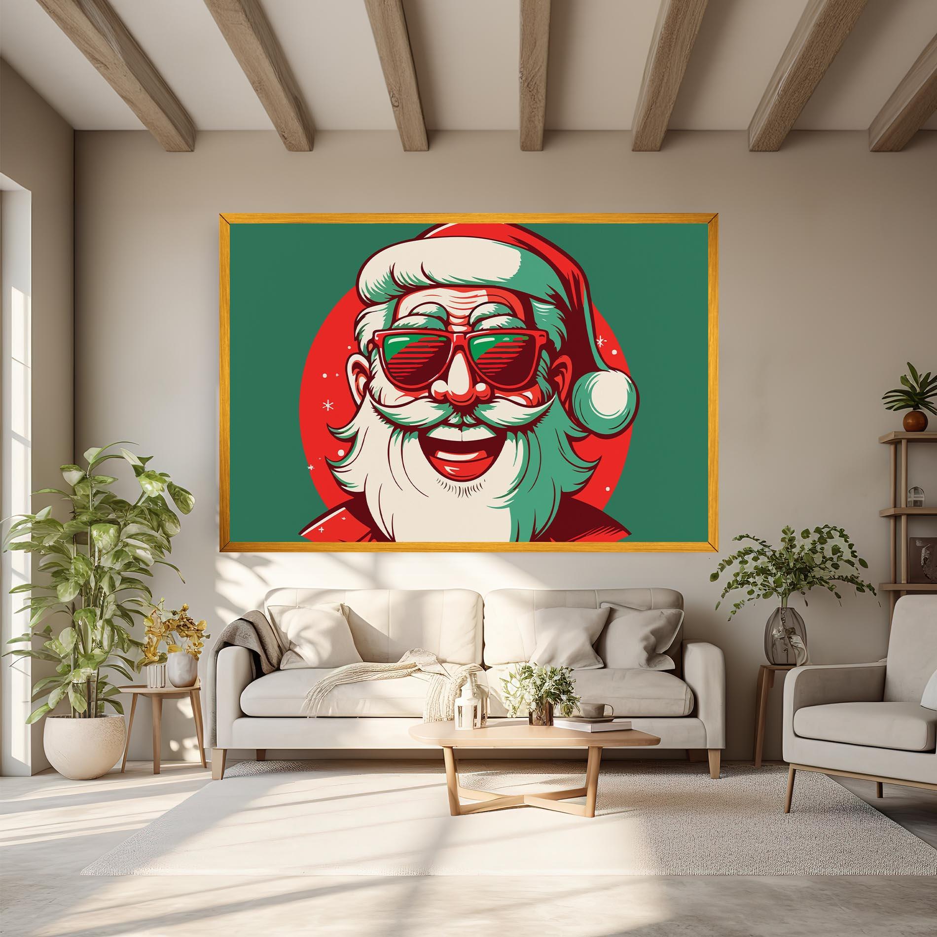 Tablou Canvas Crazy Smile Santa mockup 6