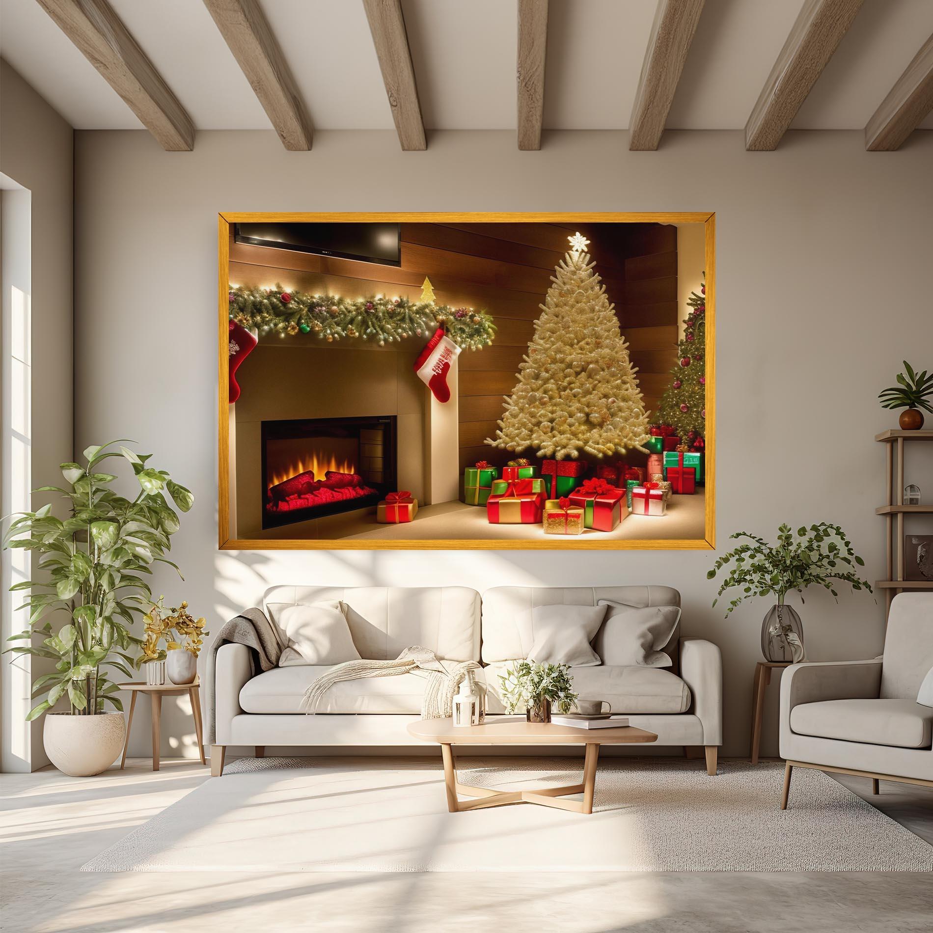 Tablou Canvas Decorated Christmas Tree mockup 6