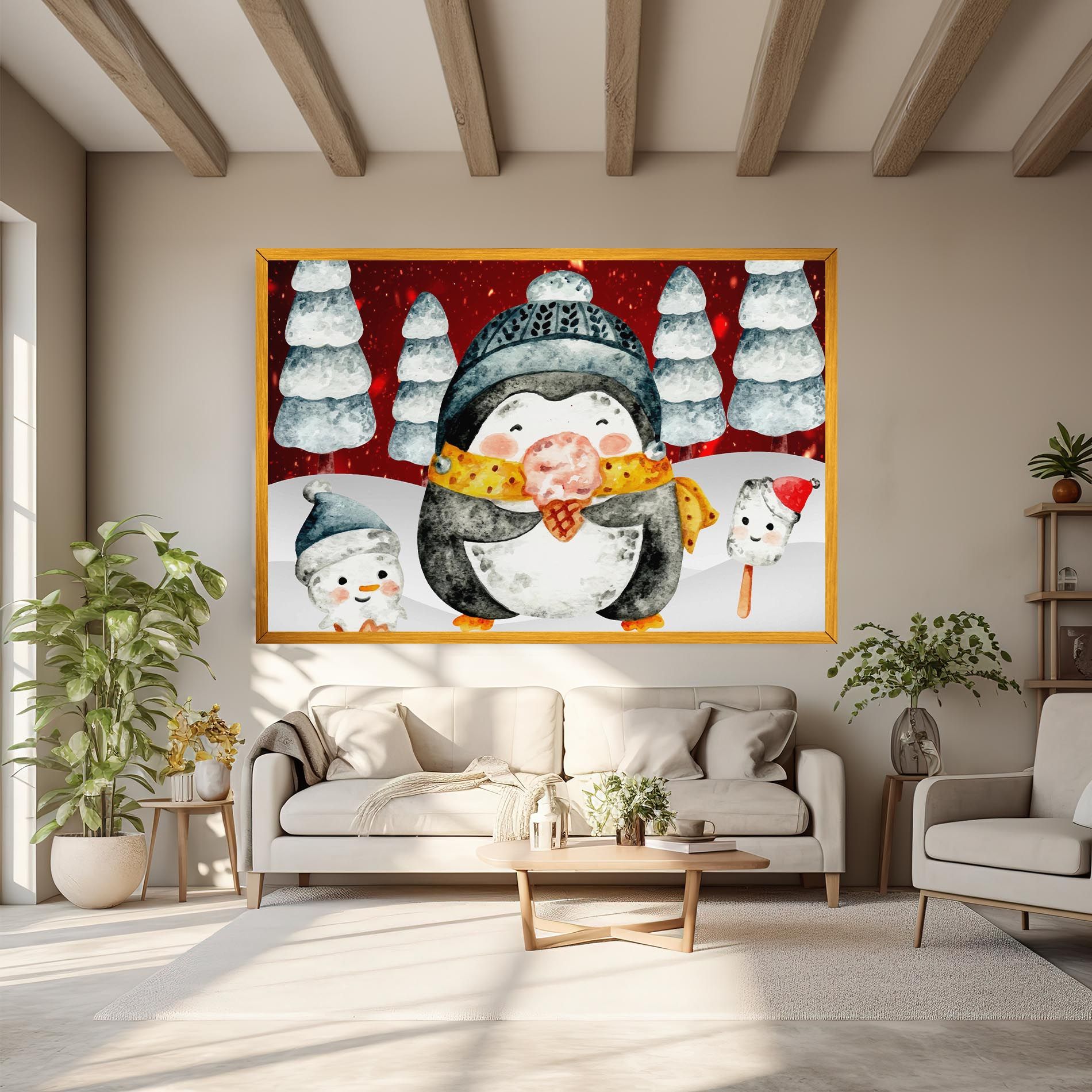 Yellow Pinguin mockup 6