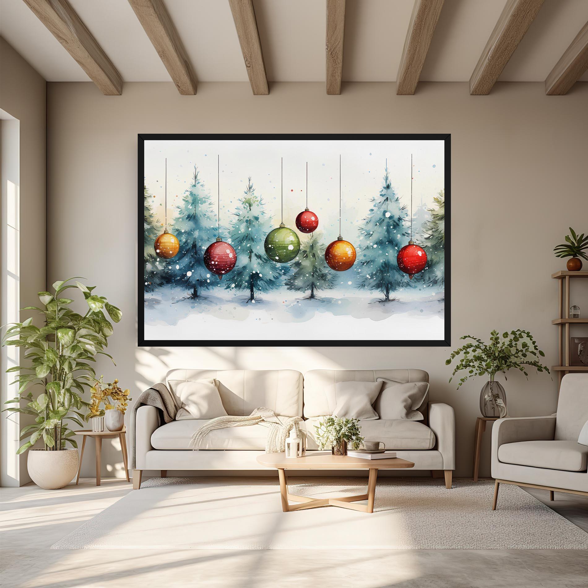 Tablou Canvas Christmas Tree Painting mockup 6