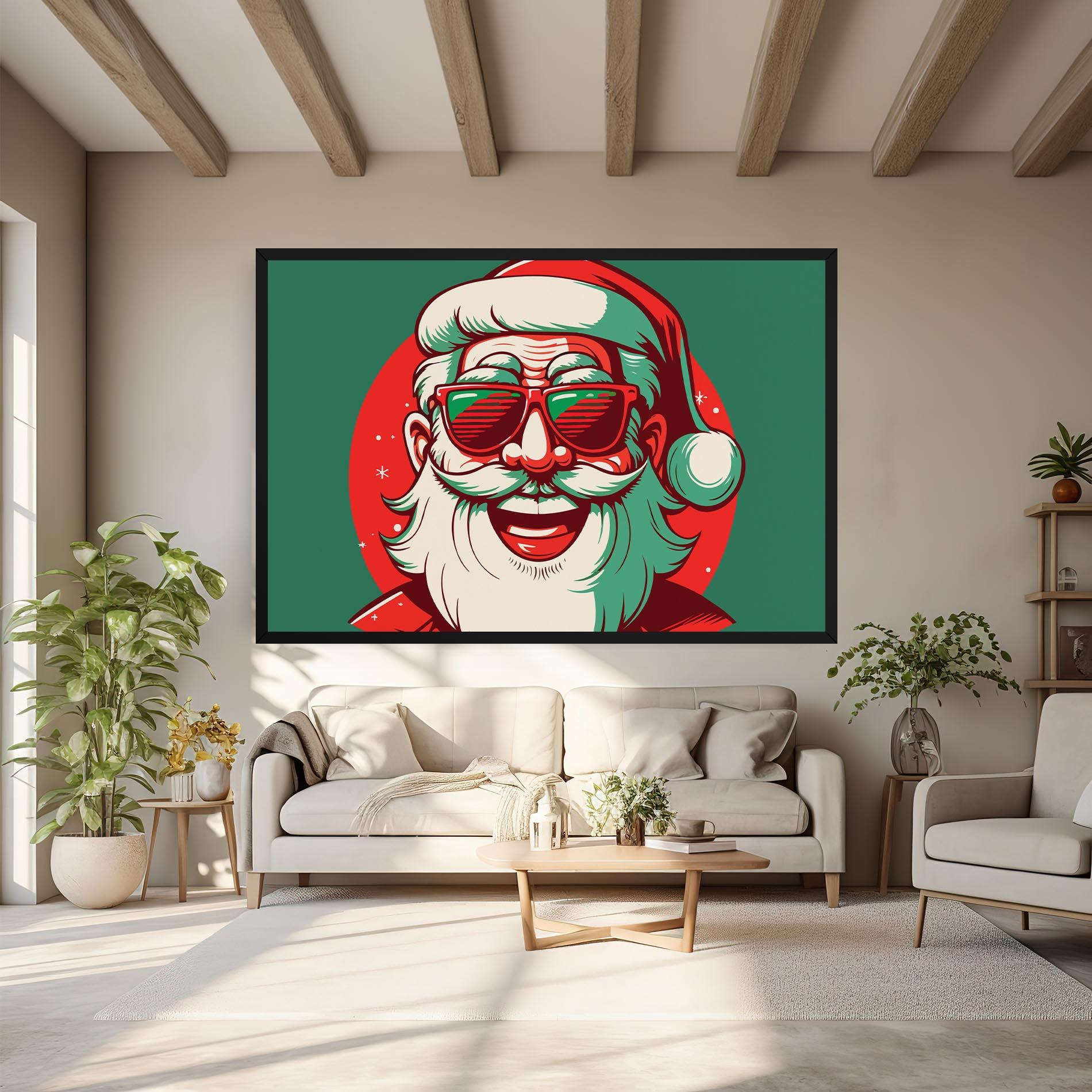 Tablou Canvas Crazy Smile Santa mockup 6