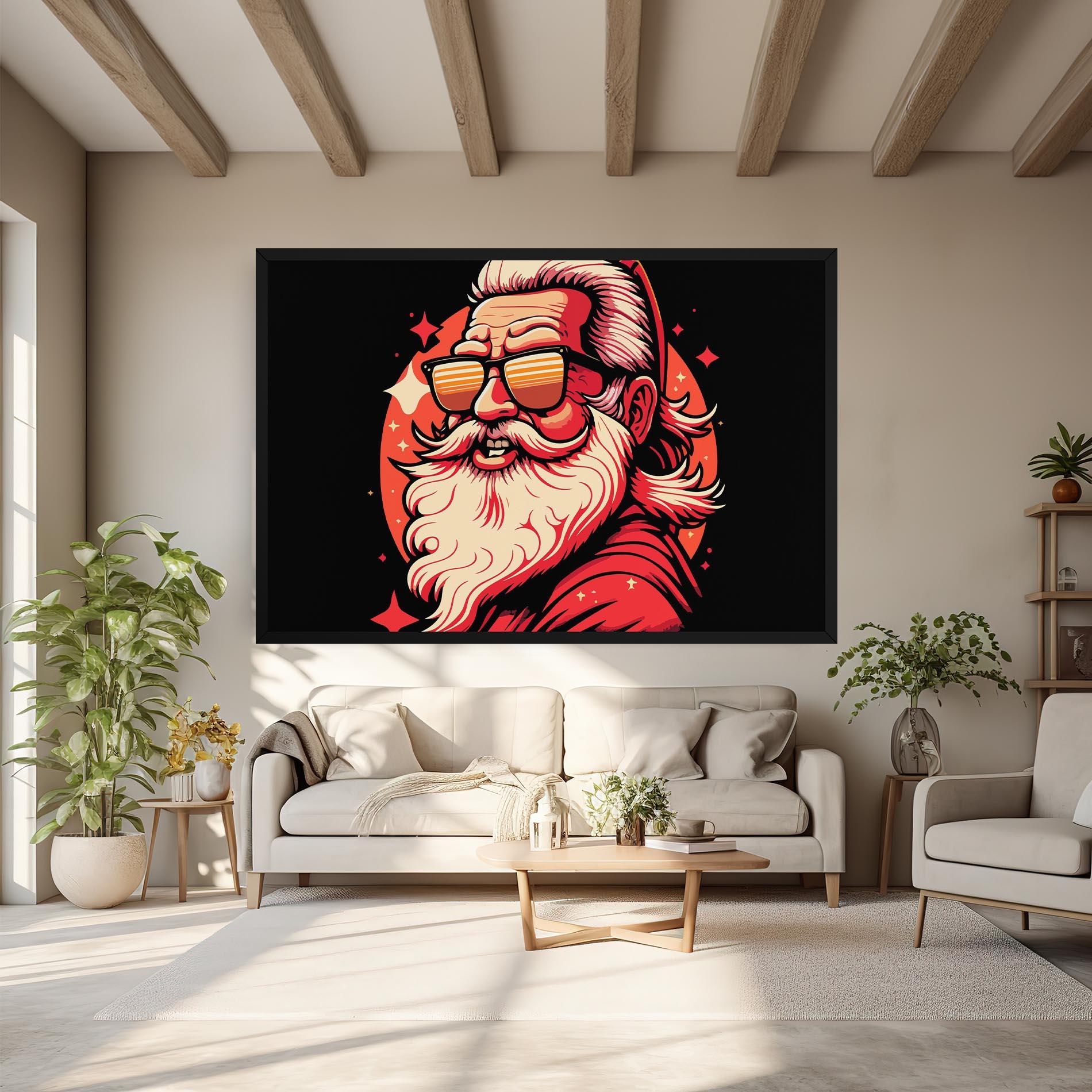 Tablou Canvas Glasses Santa mockup 6