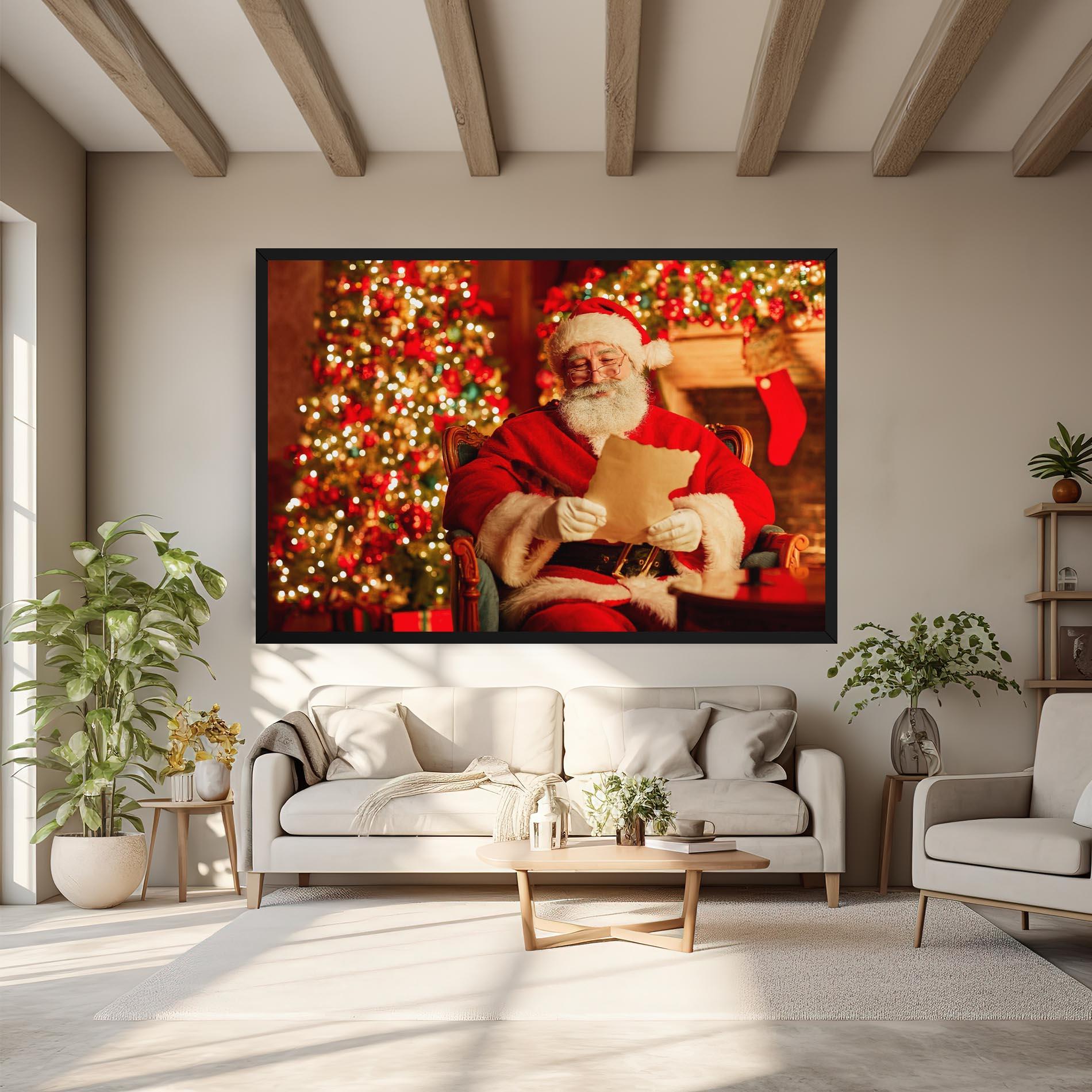 Tablou Canvas Reading Christmas Letter mockup 6