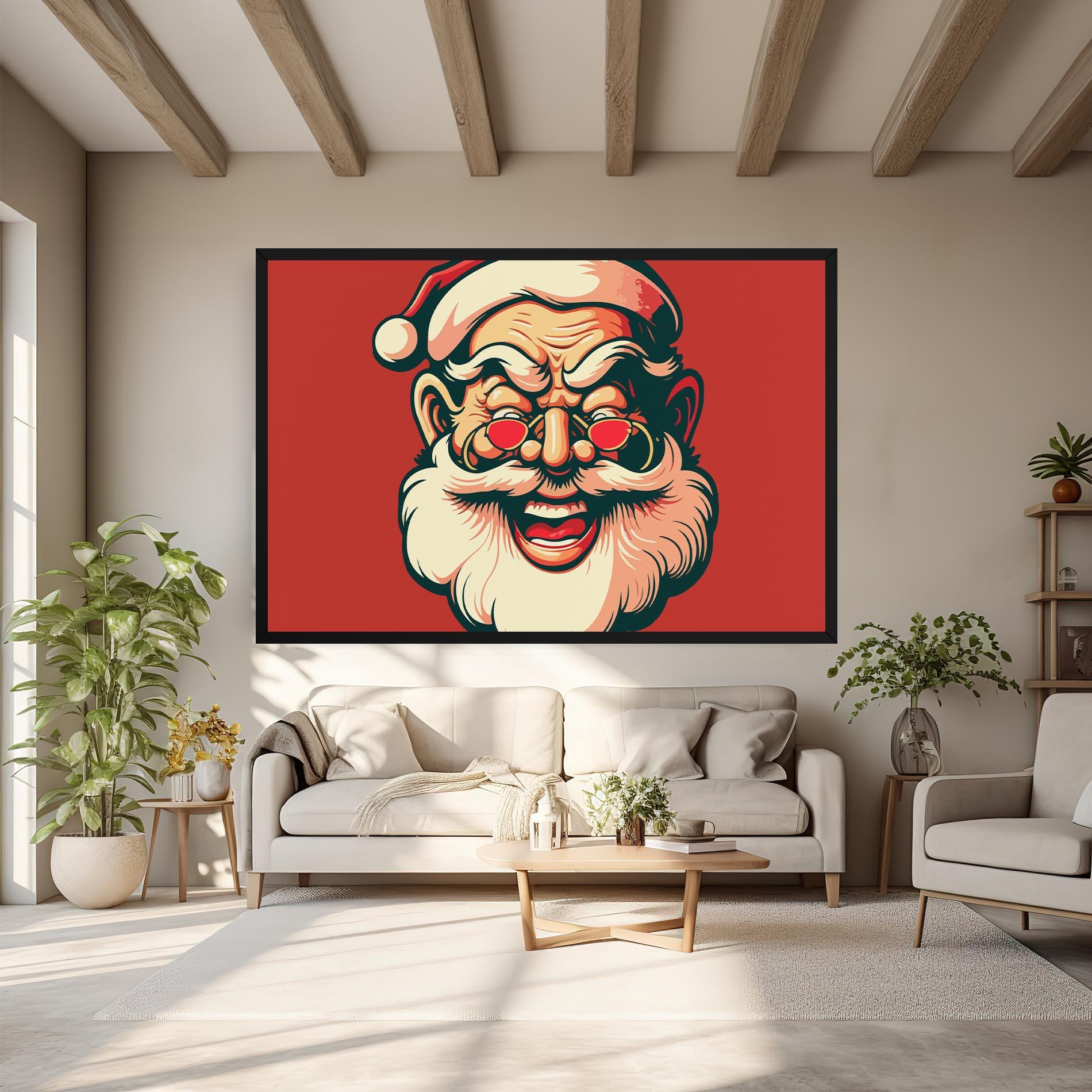 Tablou Canvas Santa Crazy Smile mockup 6