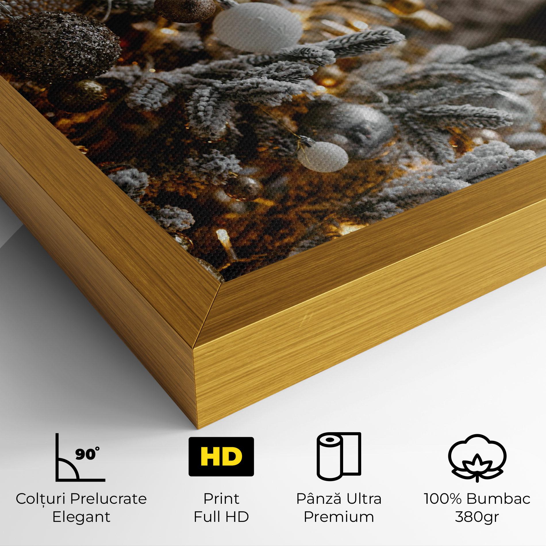 Tablou Canvas Gold Christmas Decorations mockup 4