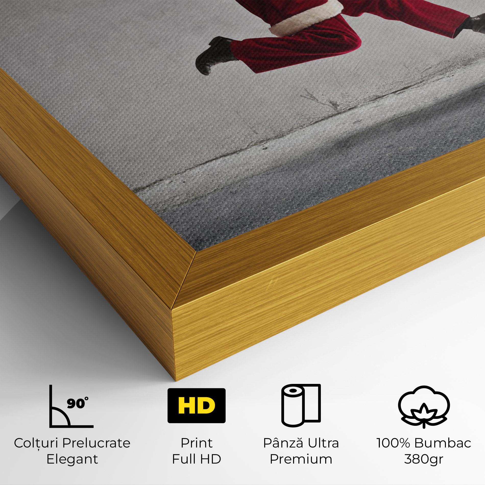 Tablou Canvas Santa Claus Jumping mockup 4