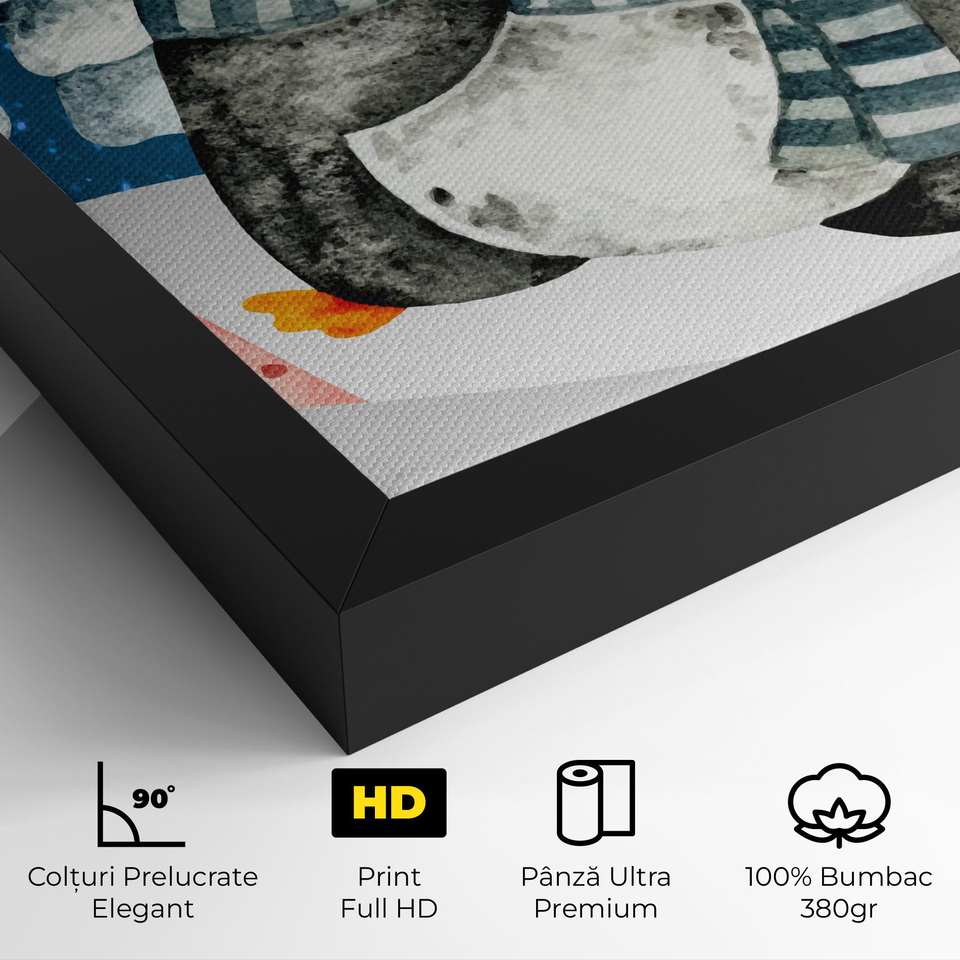 Tablou Canvas Blue Pinguin mockup 4