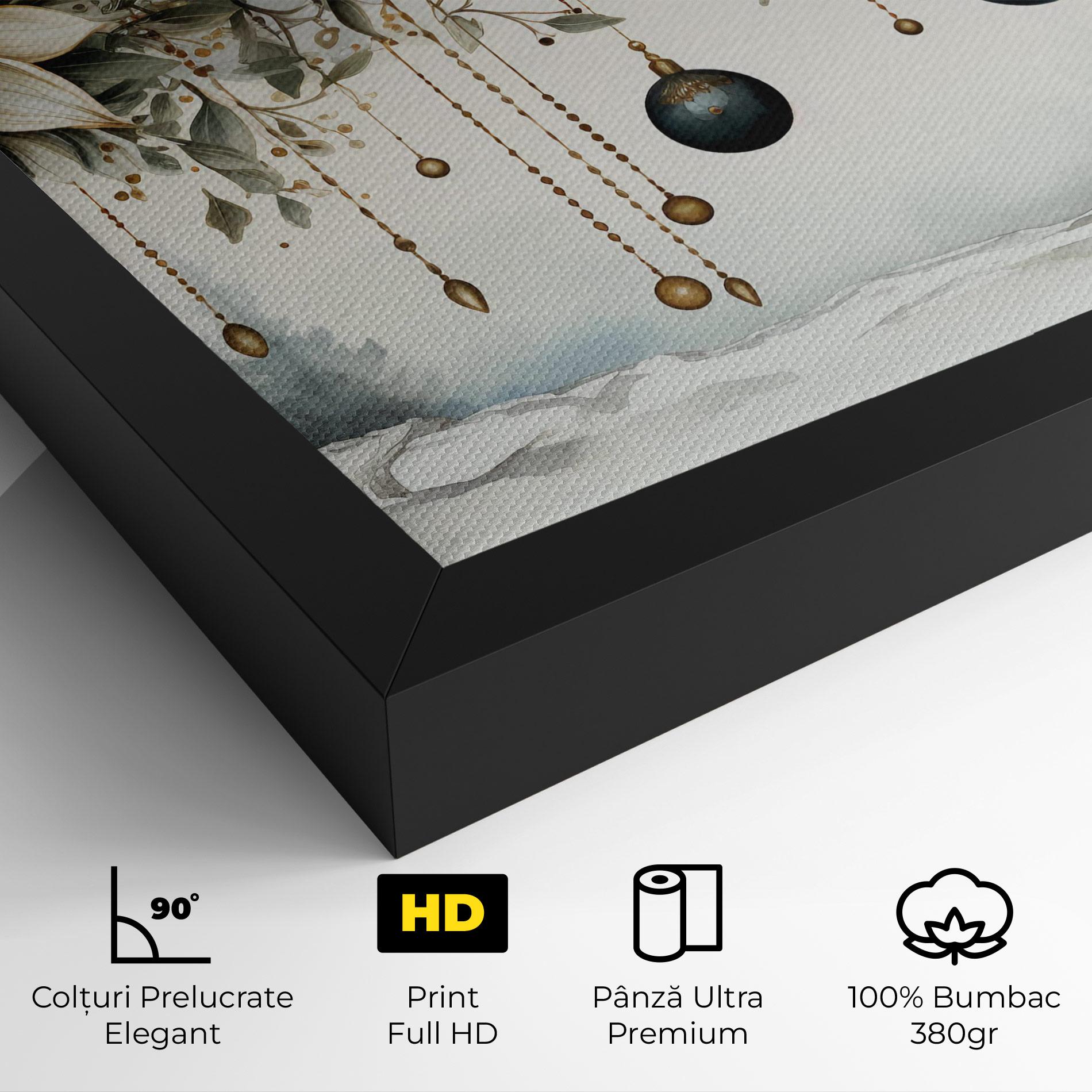 Tablou Canvas Christmas Flowers Art mockup 4