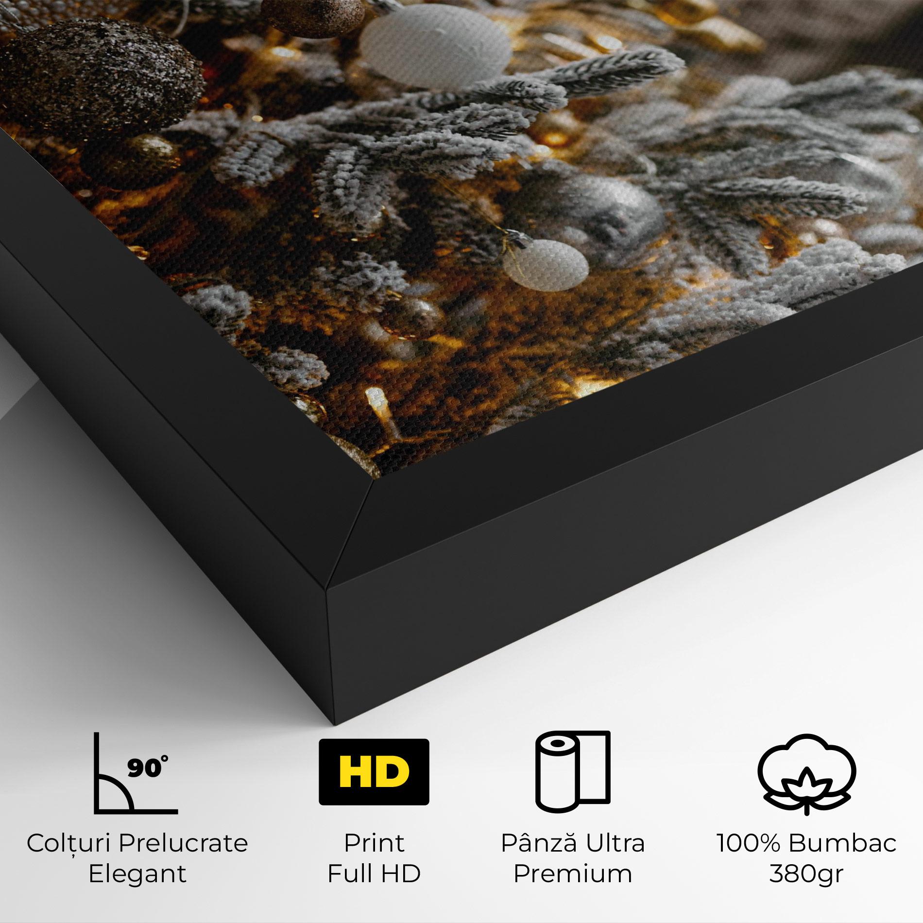 Tablou Canvas Gold Christmas Decorations mockup 4