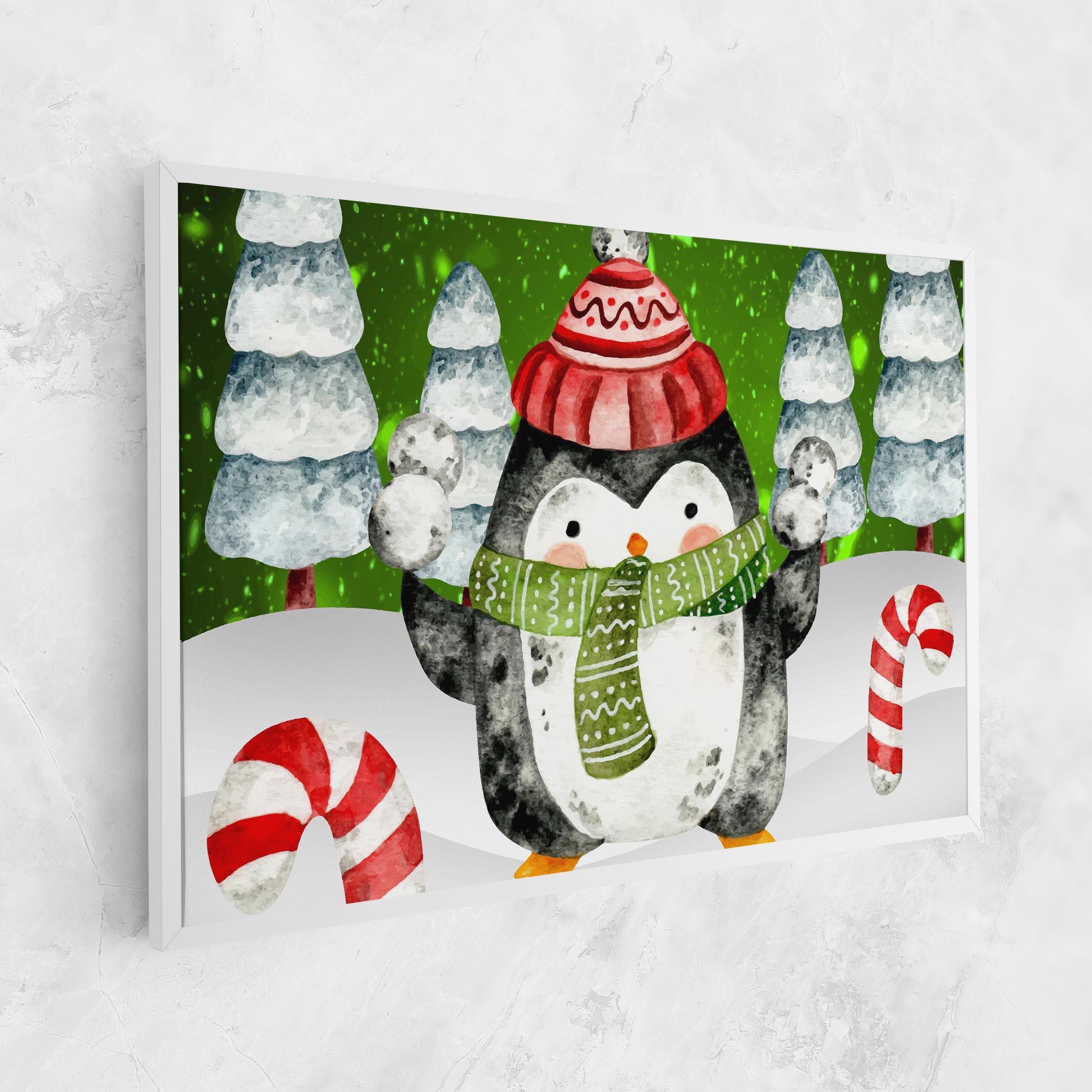 Tablou Canvas Green Pinguin mockup 1