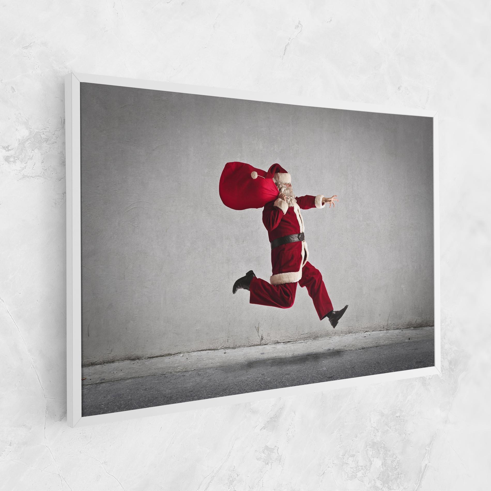Tablou Canvas Santa Claus Jumping mockup 1