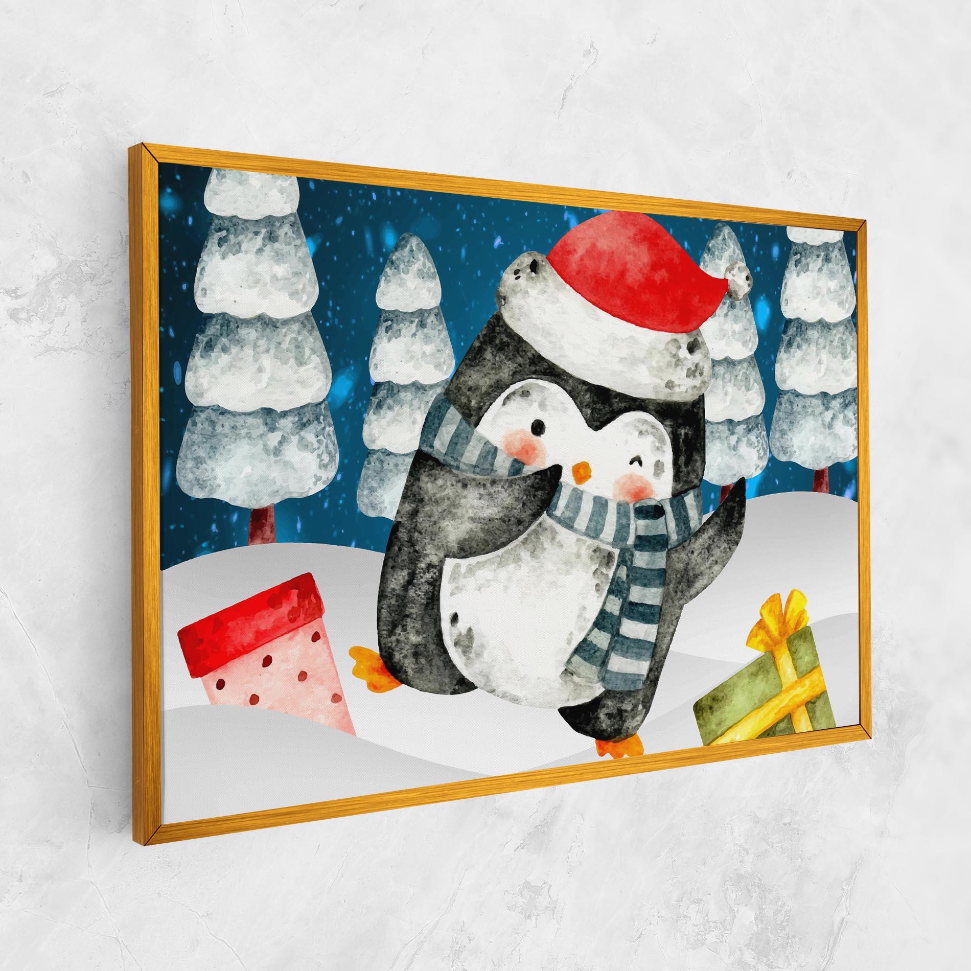 Tablou Canvas Blue Pinguin mockup 1
