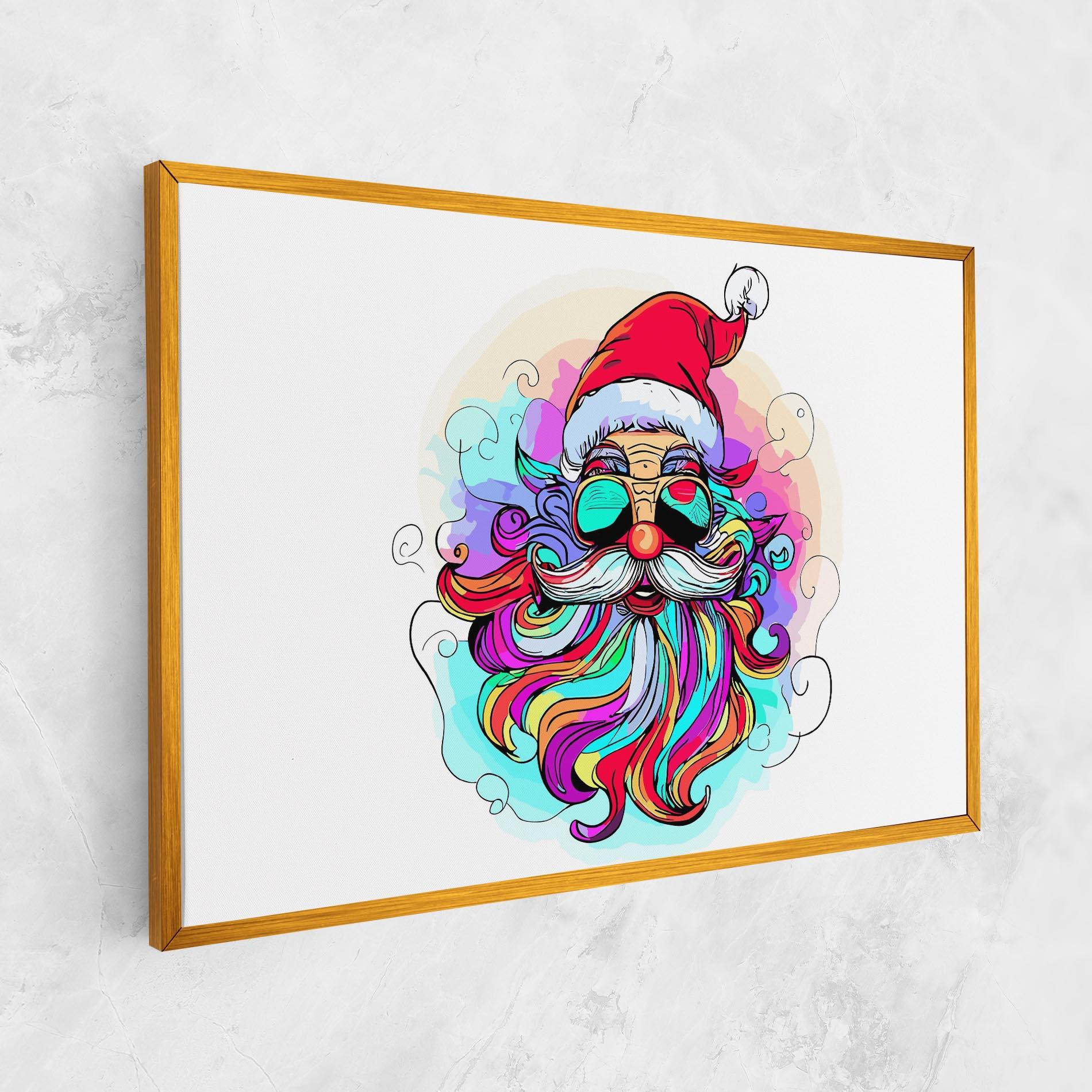 Tablou Canvas Colorful Santa mockup 1