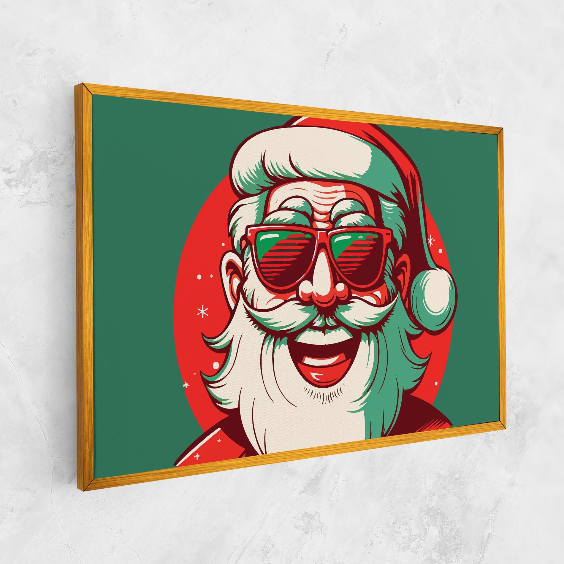 Tablou Canvas Crazy Smile Santa mockup 1
