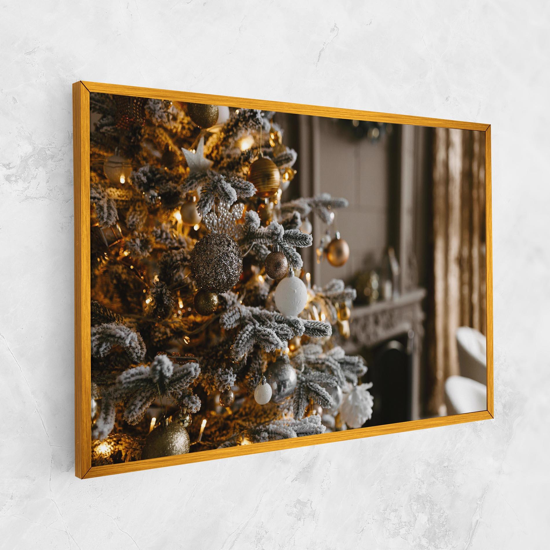 Tablou Canvas Gold Christmas Decorations mockup 1