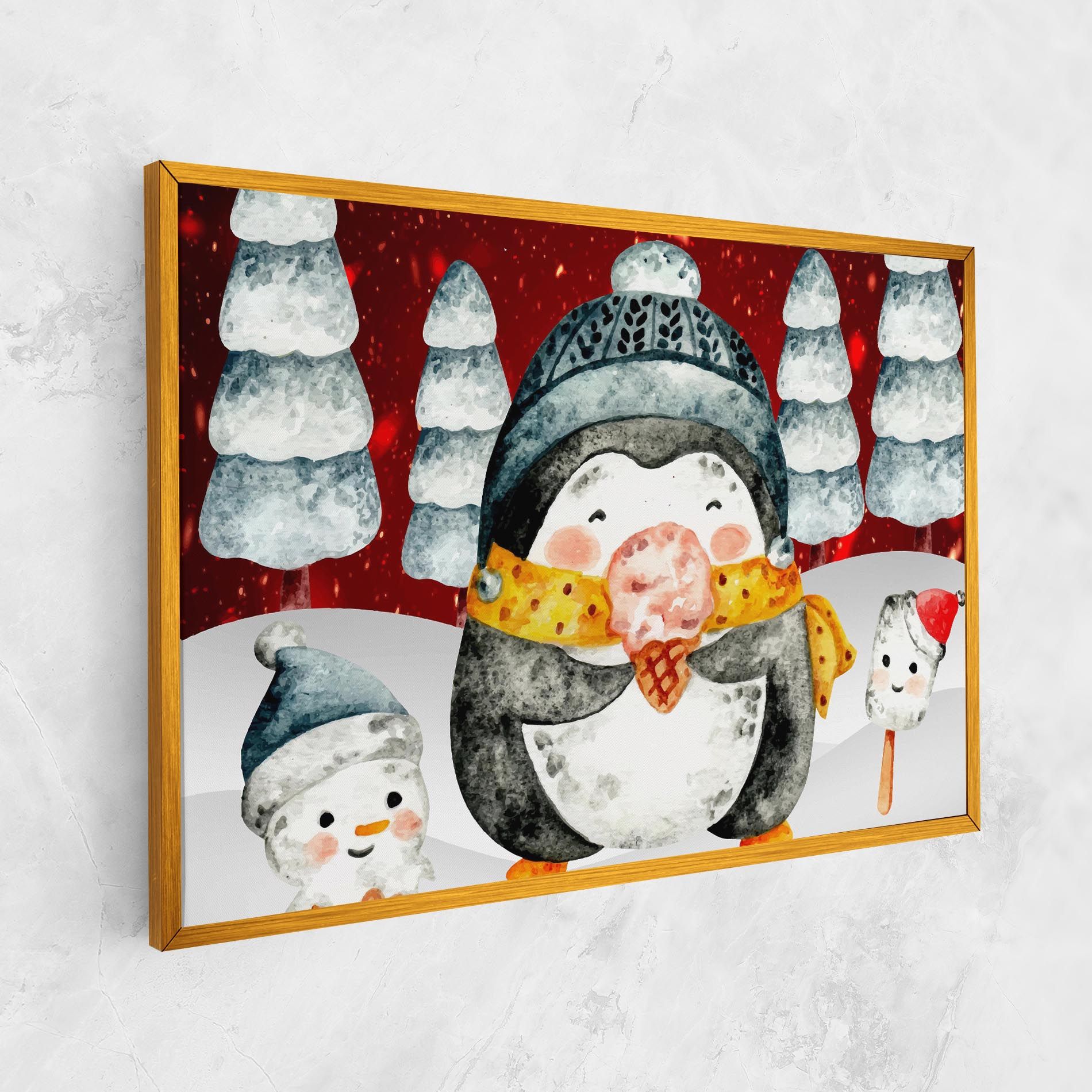 Yellow Pinguin mockup 1