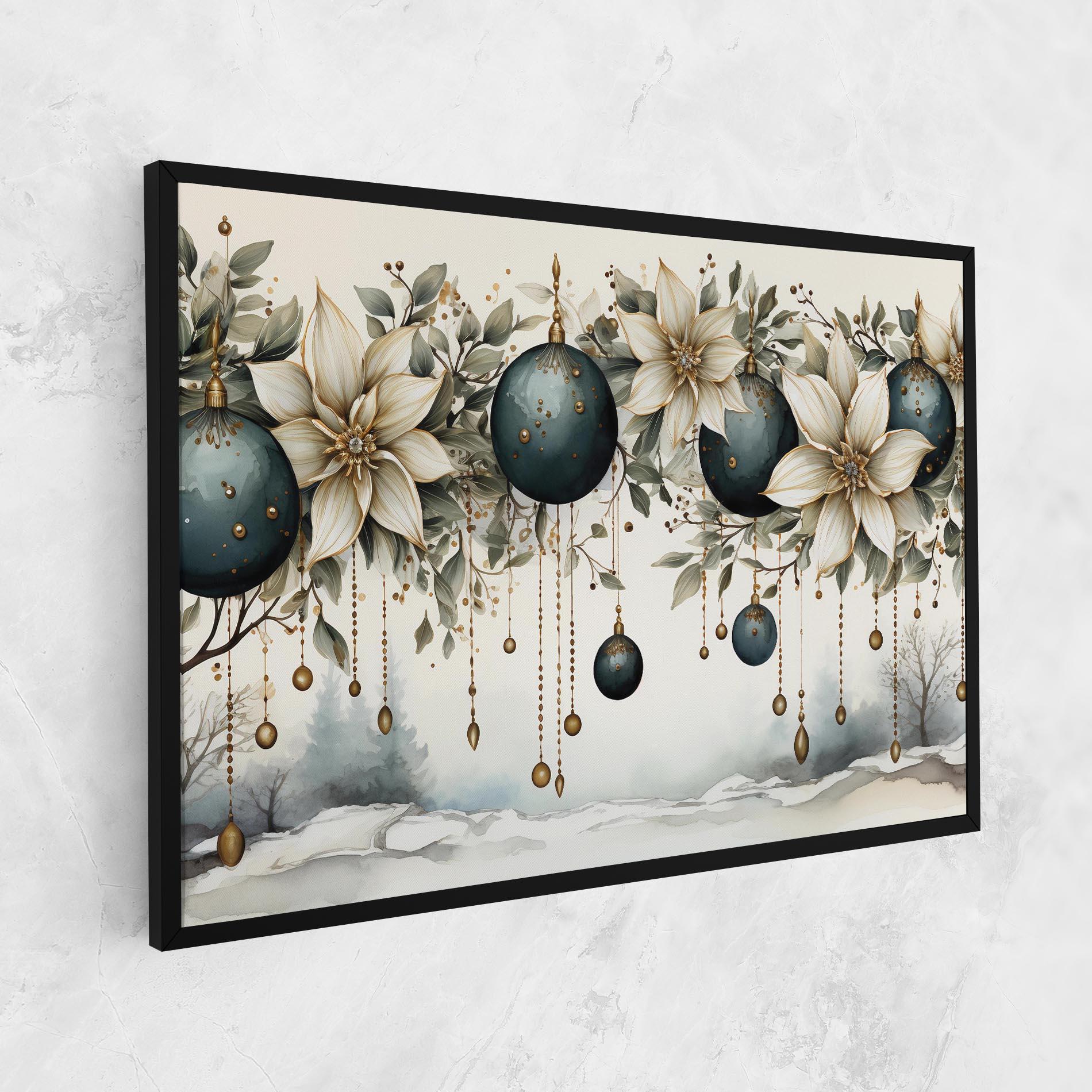 Tablou Canvas Christmas Flowers Art mockup 1