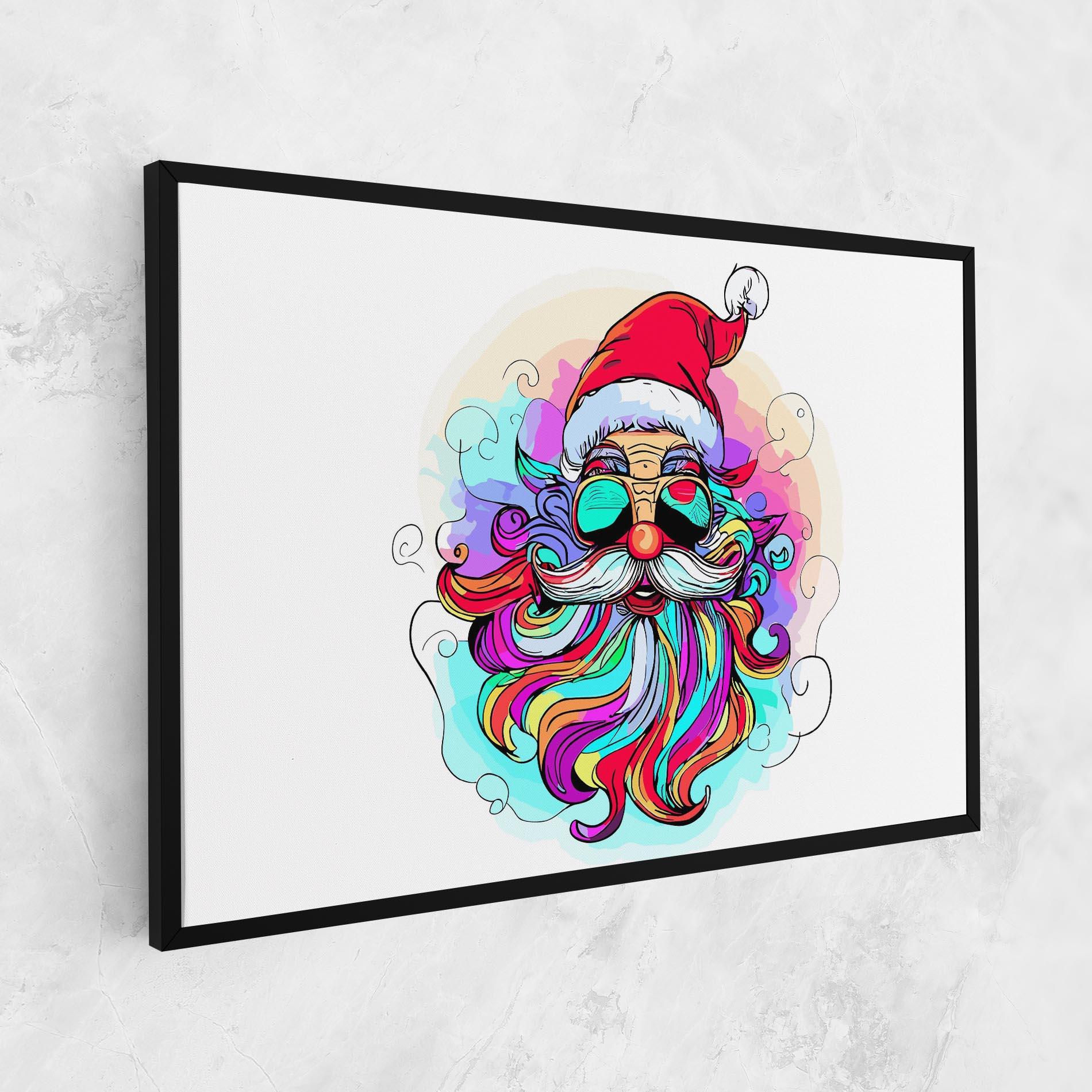 Tablou Canvas Colorful Santa mockup 1